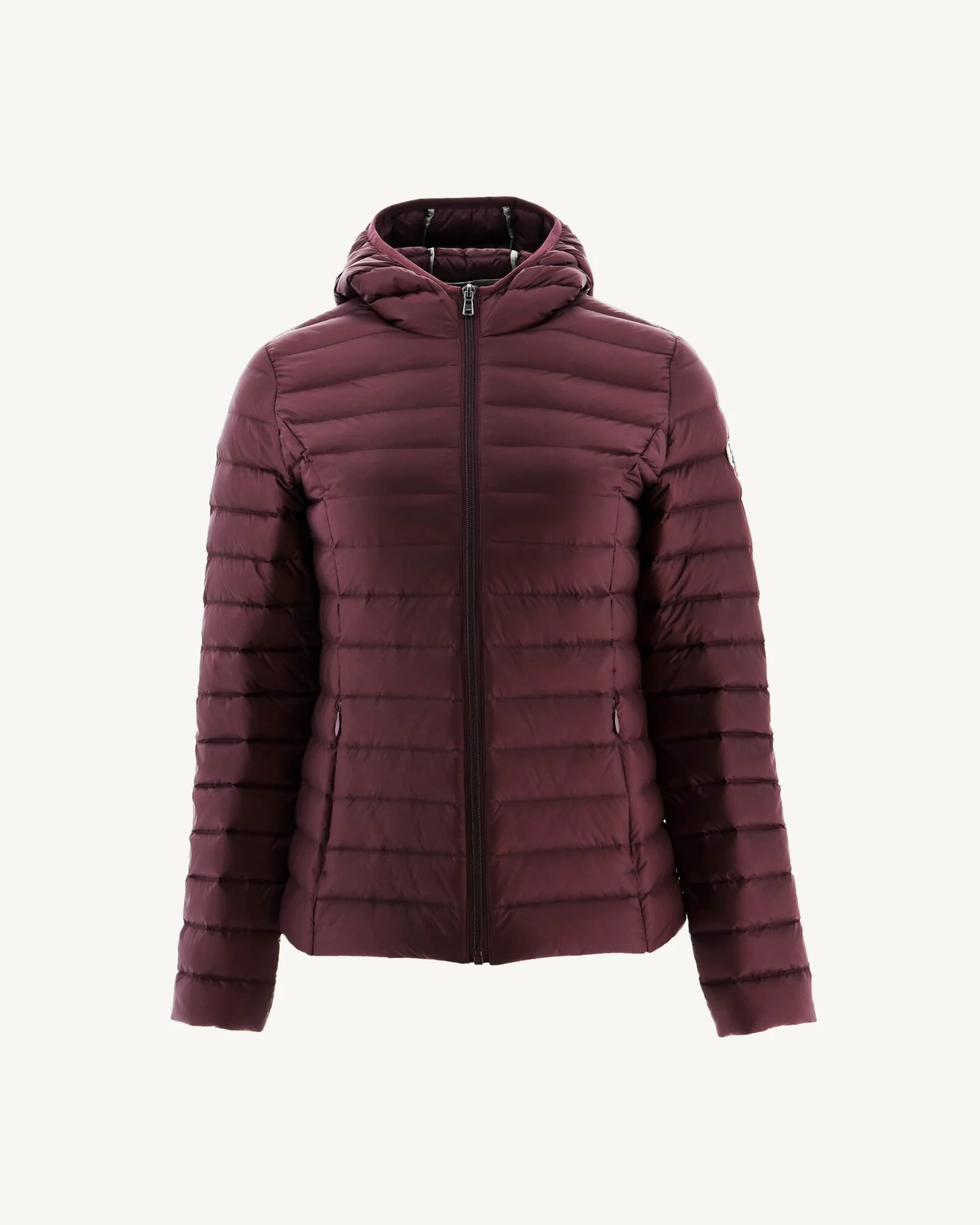 Lightweight hooded down jacket Aubergine Cloe