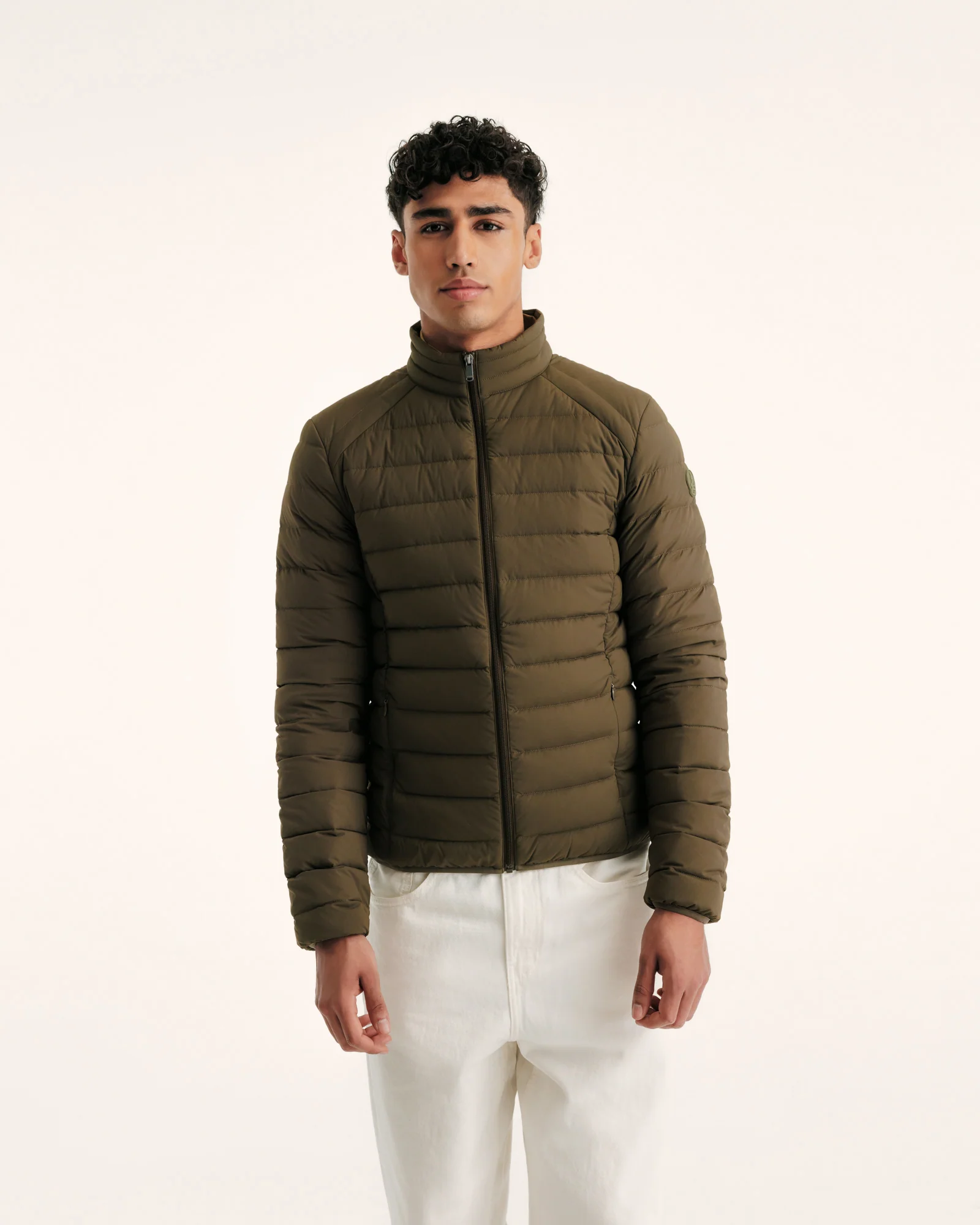 Down jacket light stretch Army Aragon