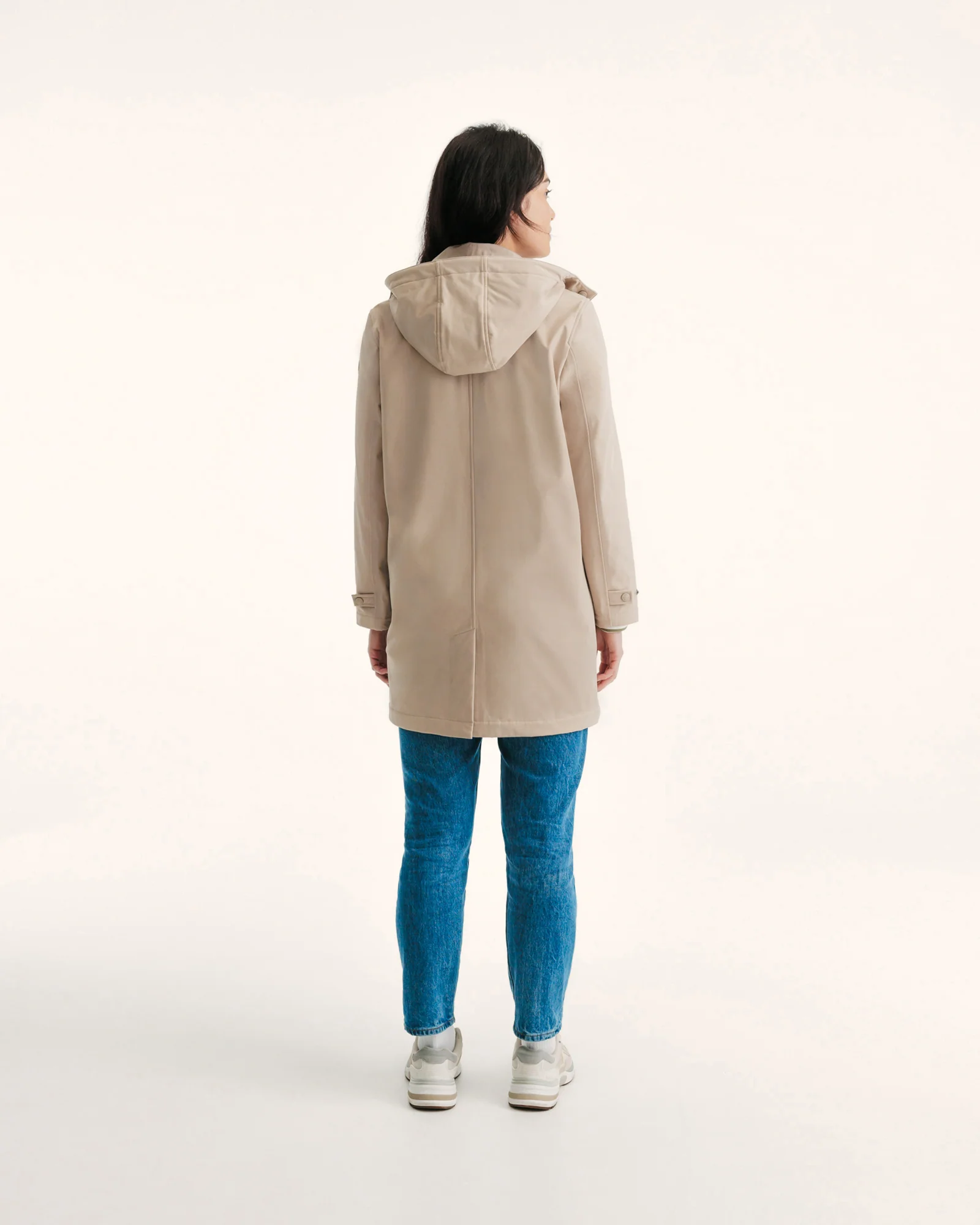 Raincoat with removable hood Beige Corinthe