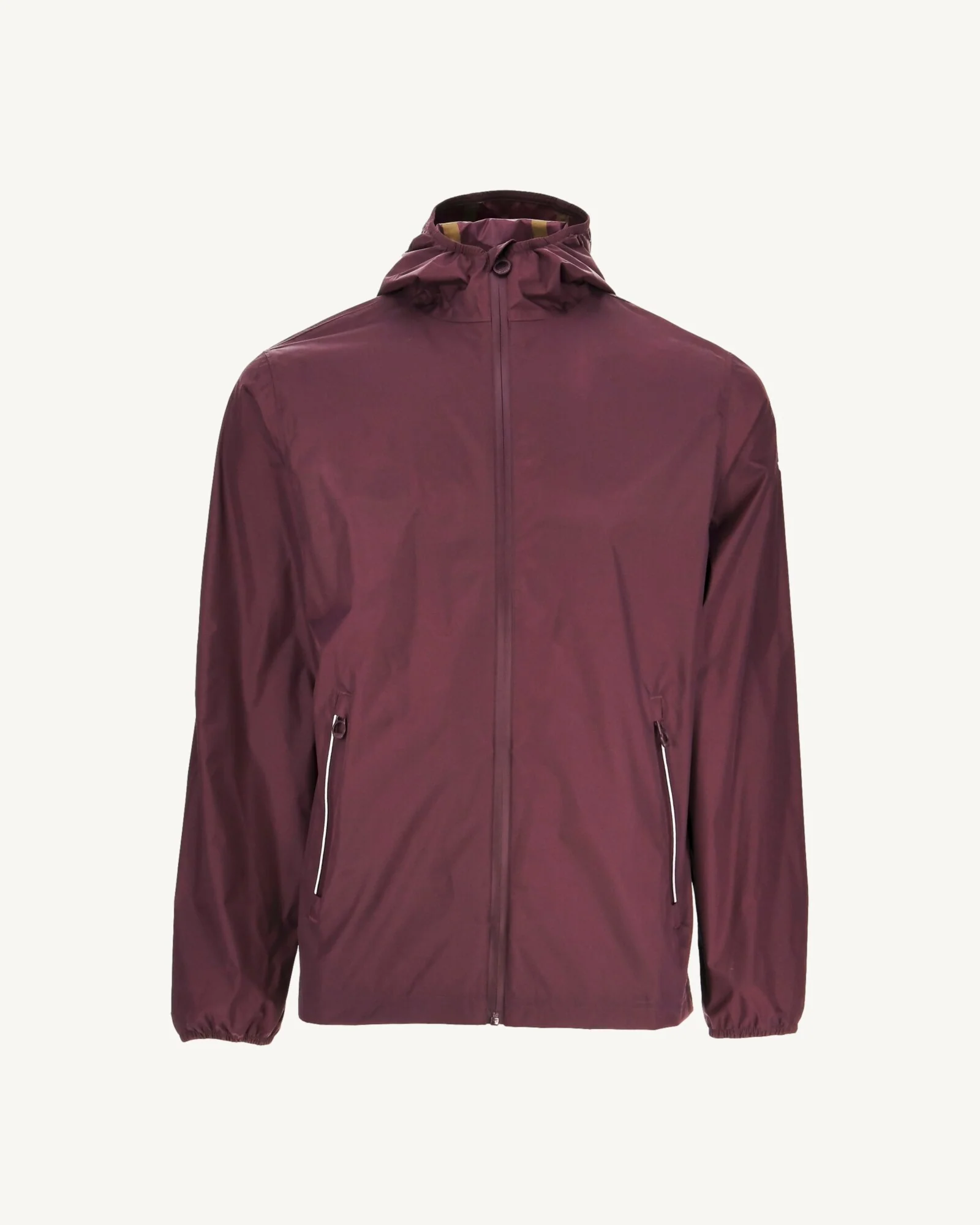 Packable hooded raincoat Aubergine Manila