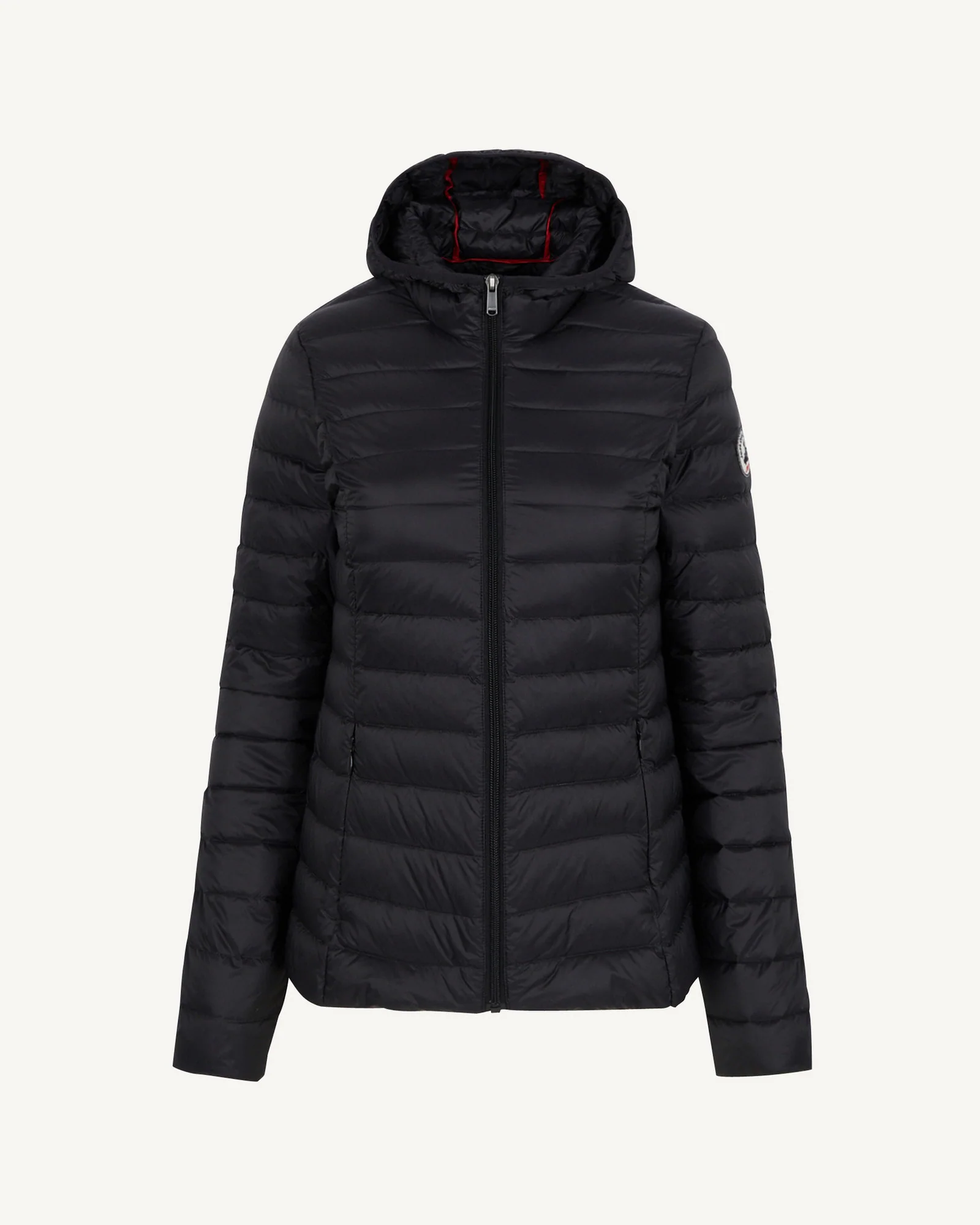 Lightweight hooded puffer jacket Black Cloe