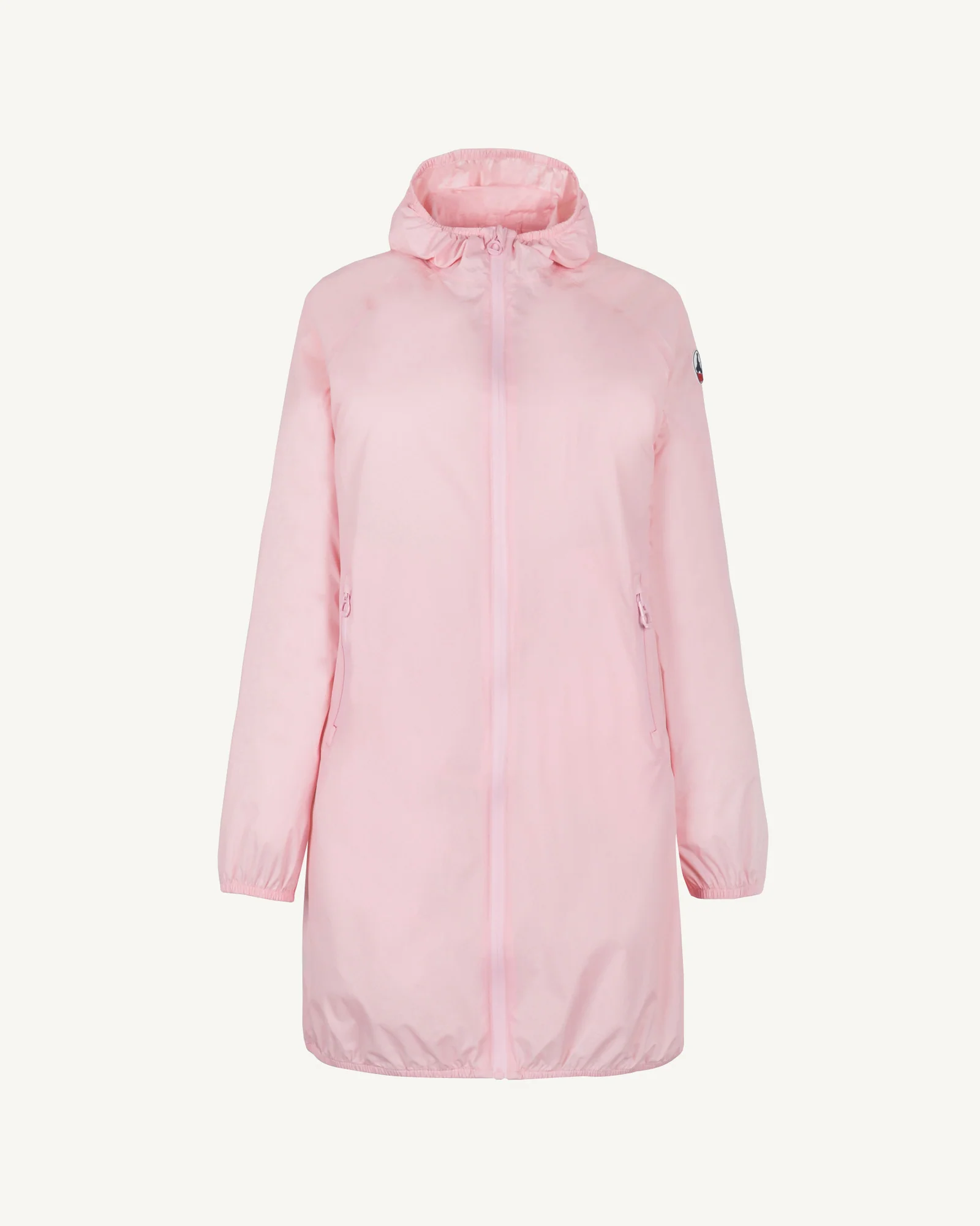 Long hooded raincoat Peach Pink Glendale