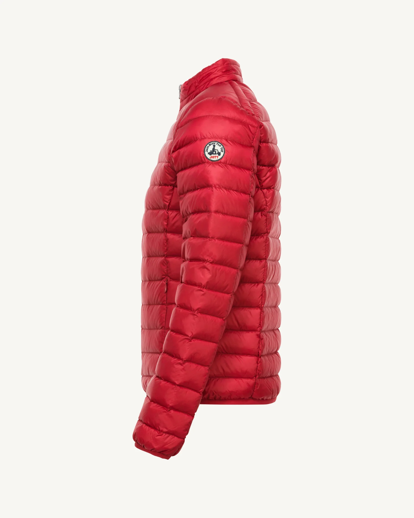 Matt red lightweight padded jacket