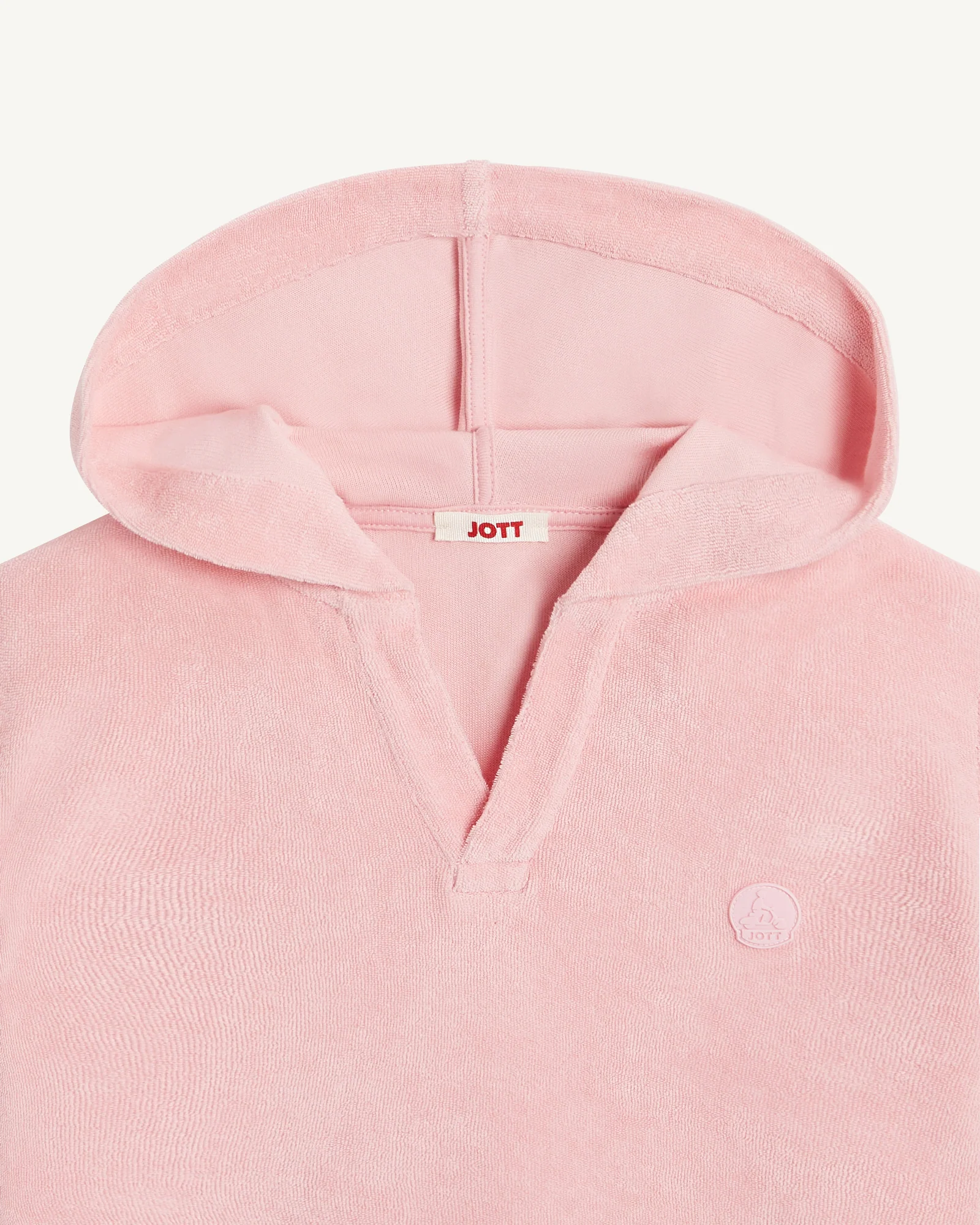 Hooded towelling dress Peach pink Kid Mini 2.0