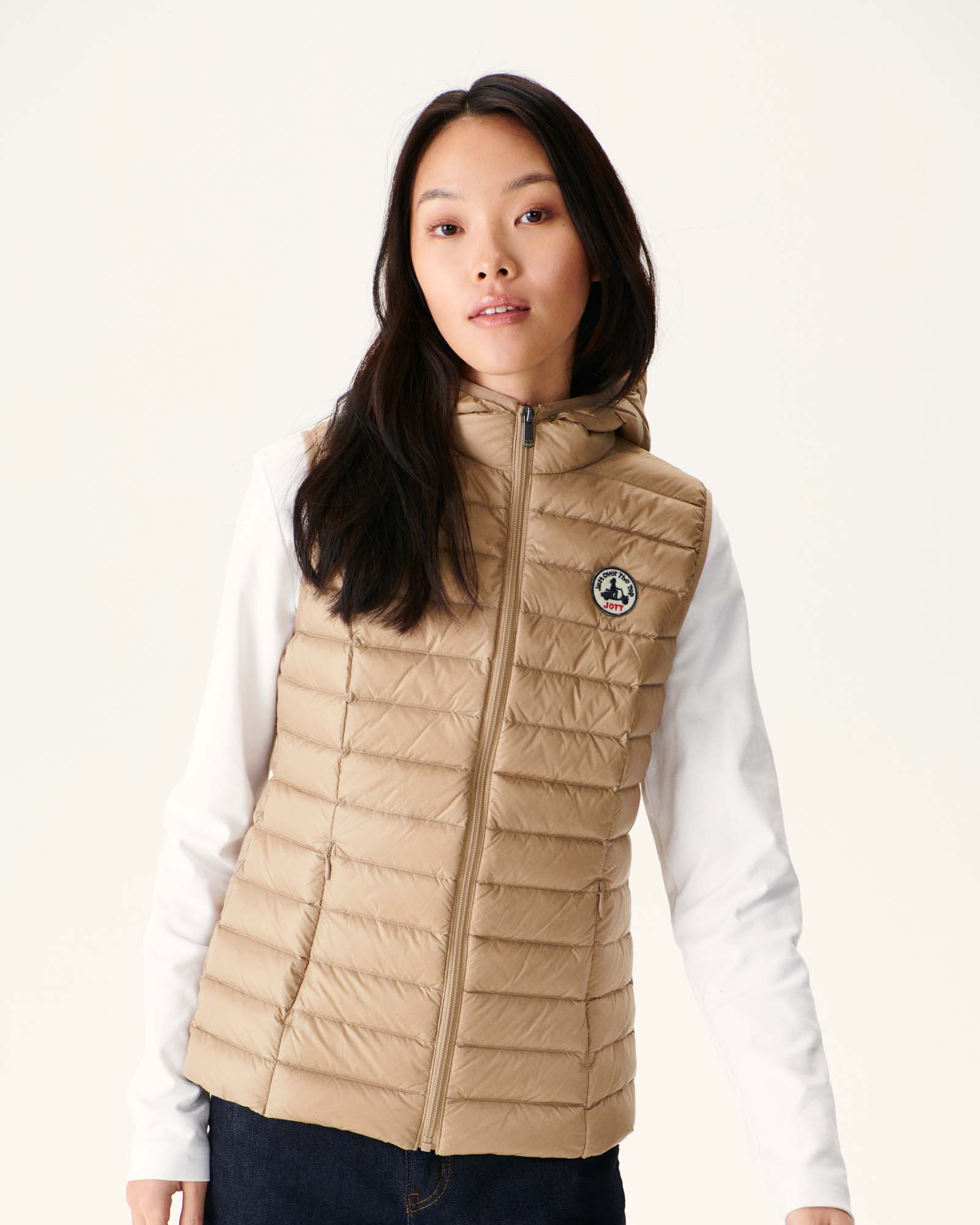 Light sleeveless padded jacket Beige Mali