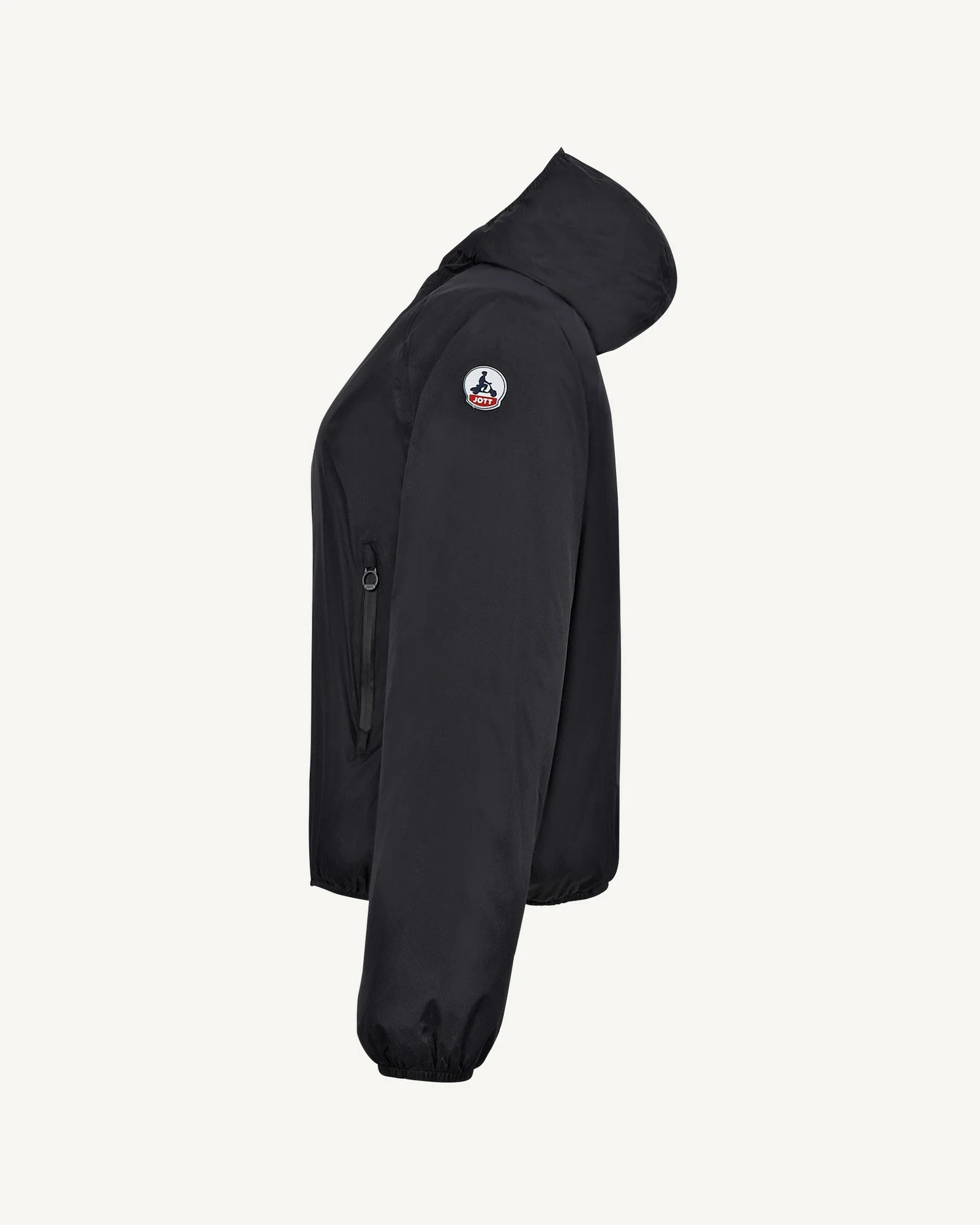 Fleece-lined raincoat Black Feroe Polar