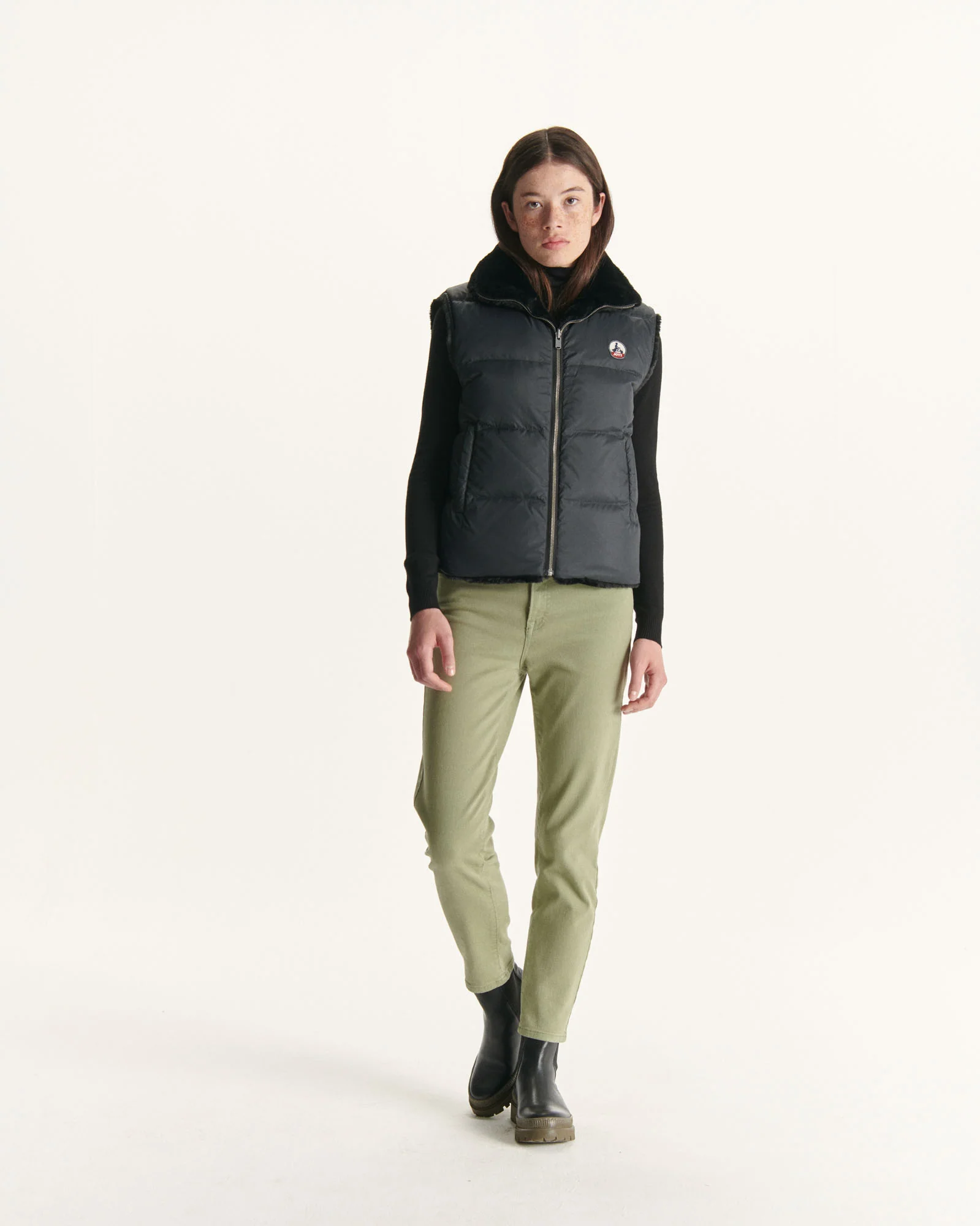 Down jacket sleeveless reversible Grand Froid Natural Daria 2.0