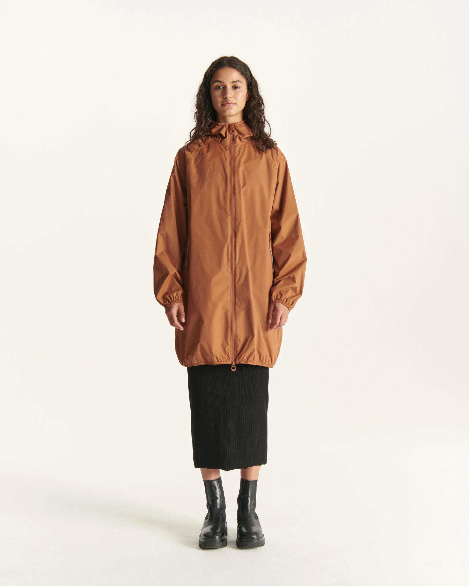 Long Hooded Jacket Marine Copenhagen