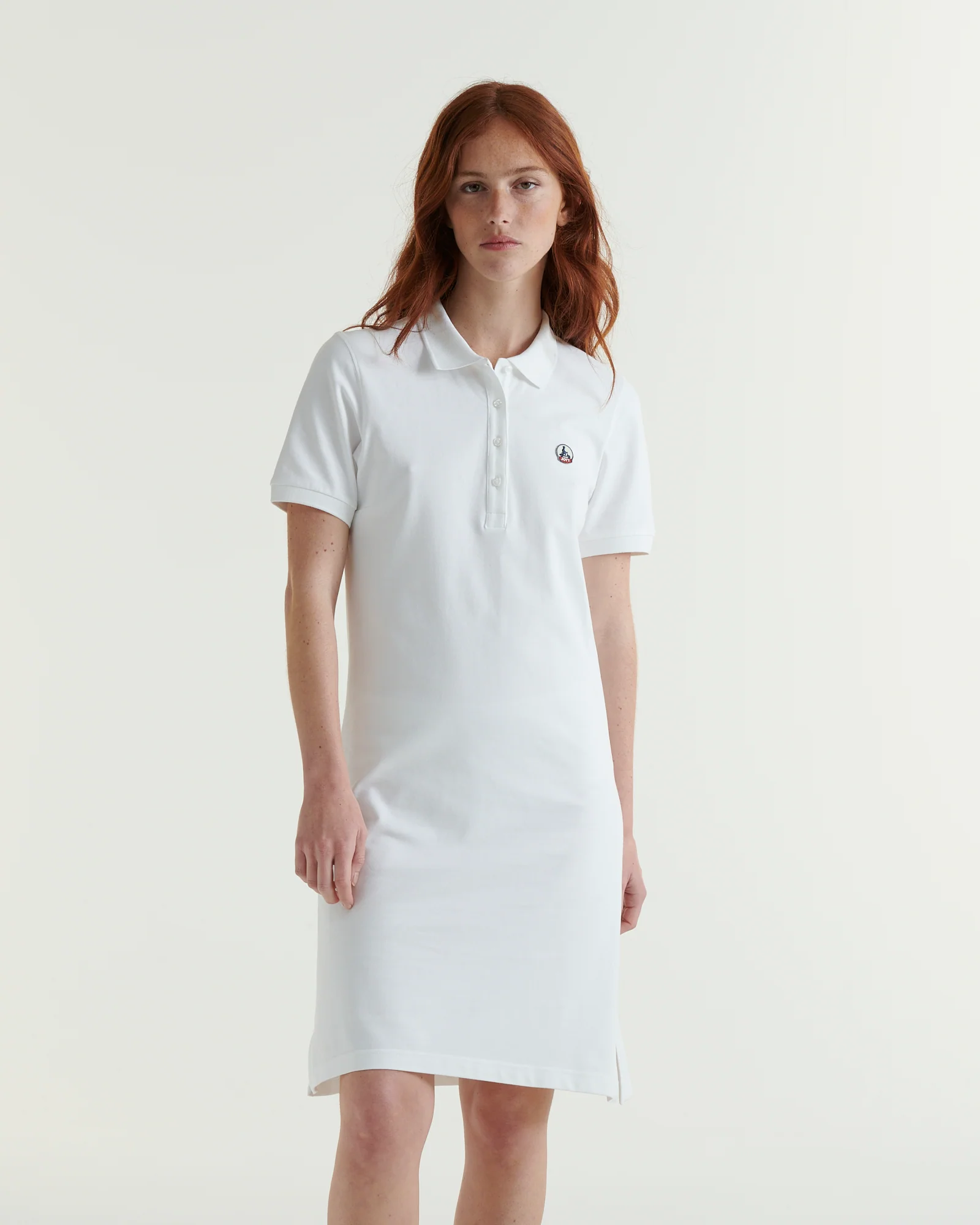 Polo dress in organic cotton White Palma