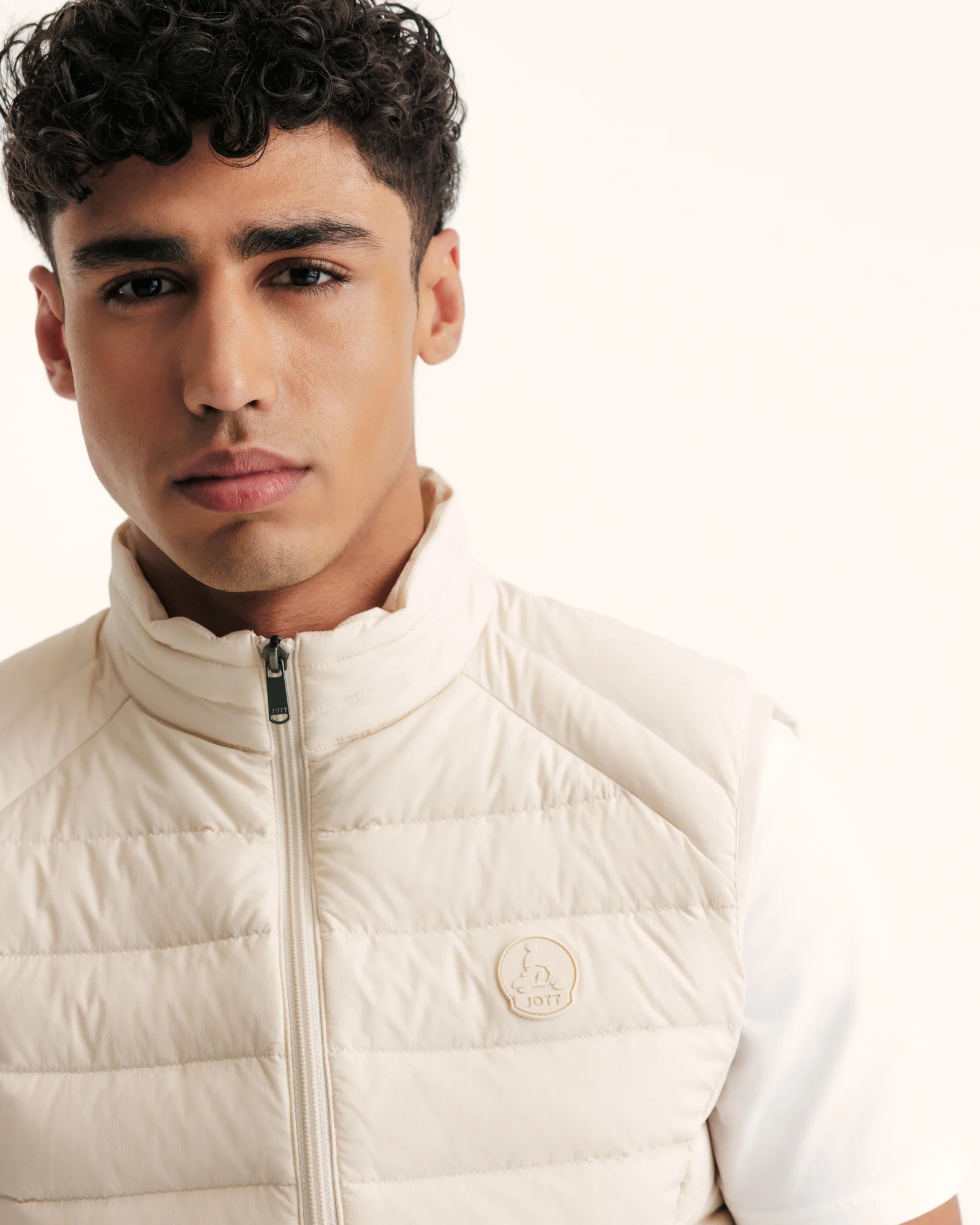 Down jacket sleeveless stretch Marine Arafo