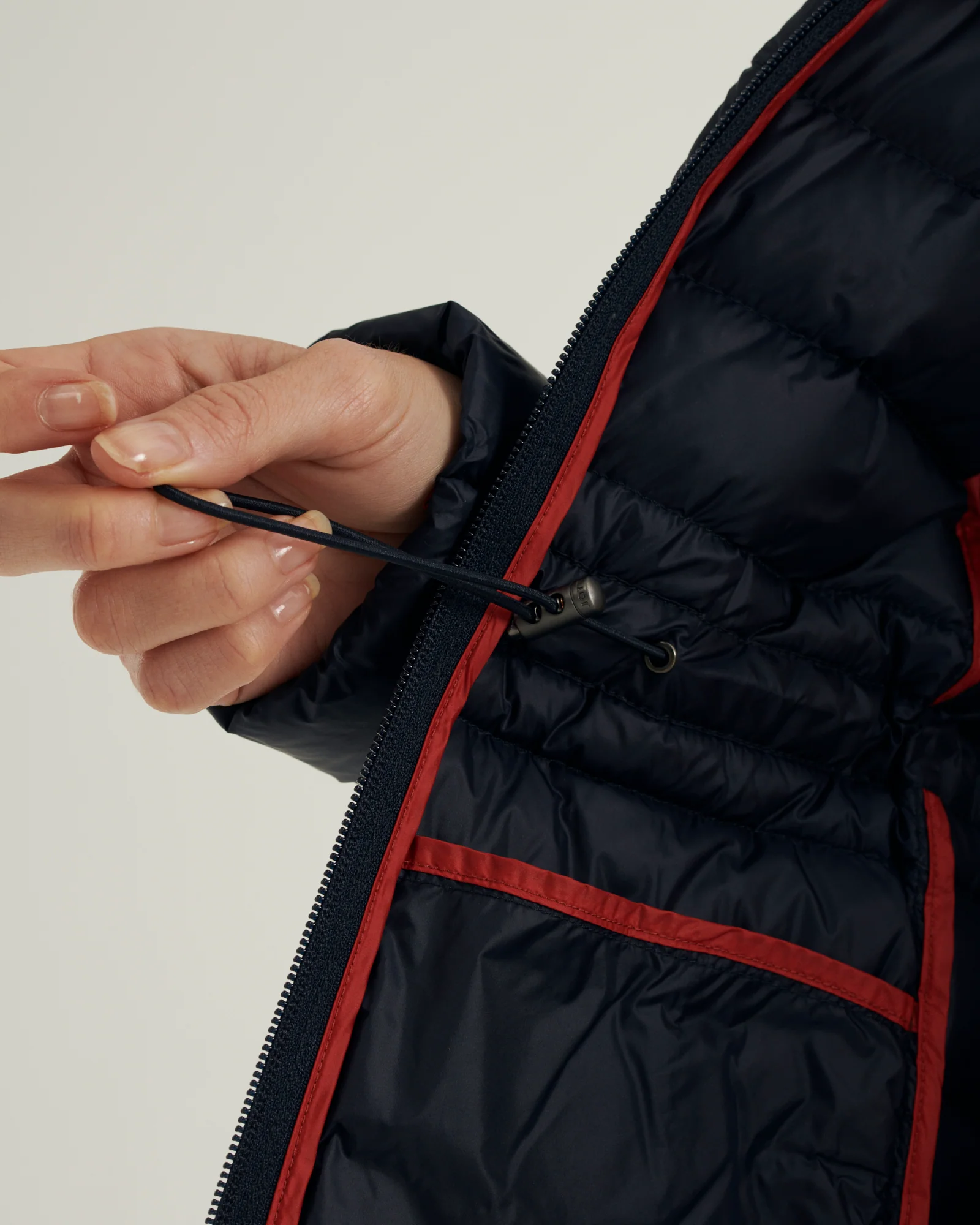 Down jacket long hoodie Beige Vero 2.0