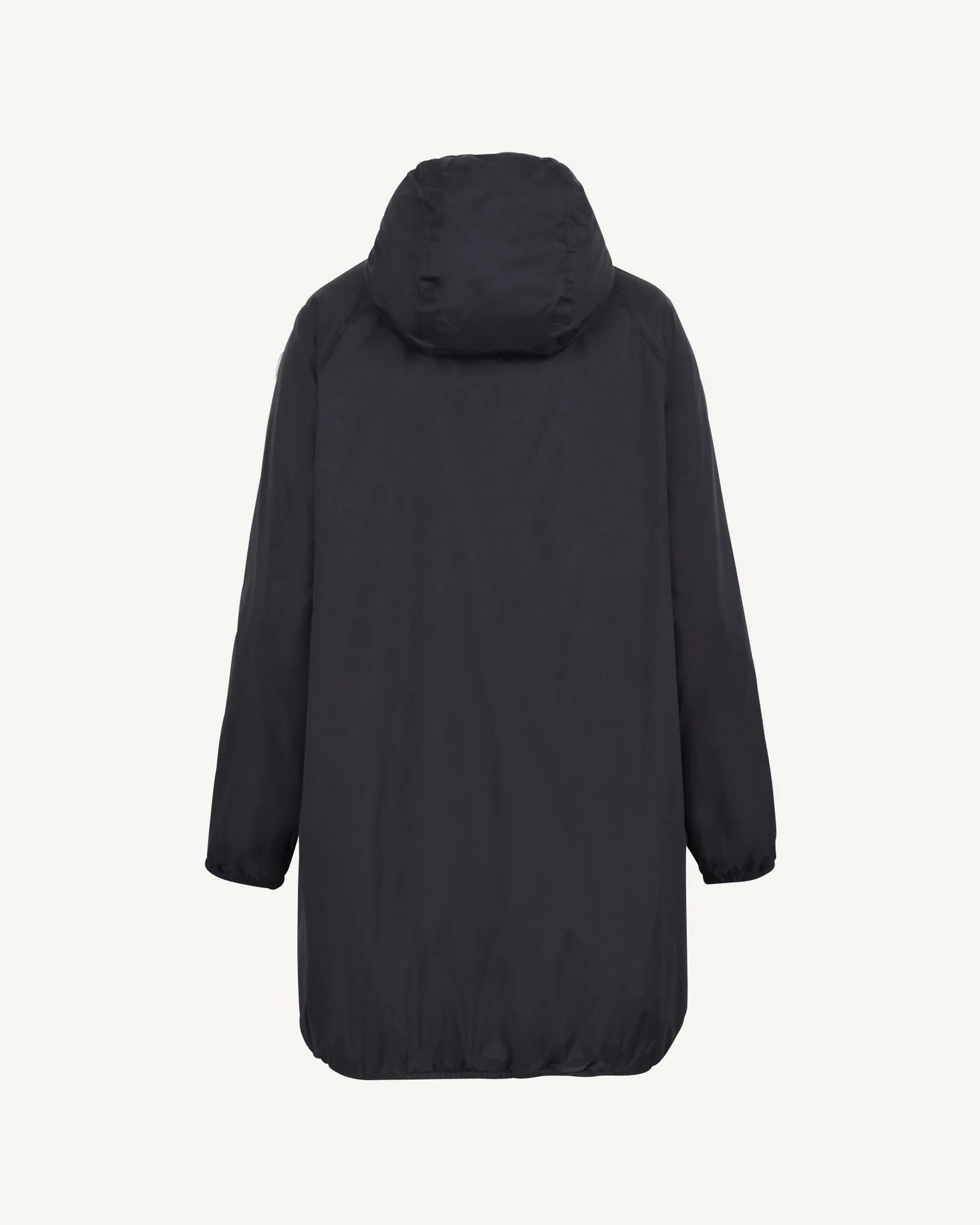 Black Glendale Polar fleece-lined long raincoat