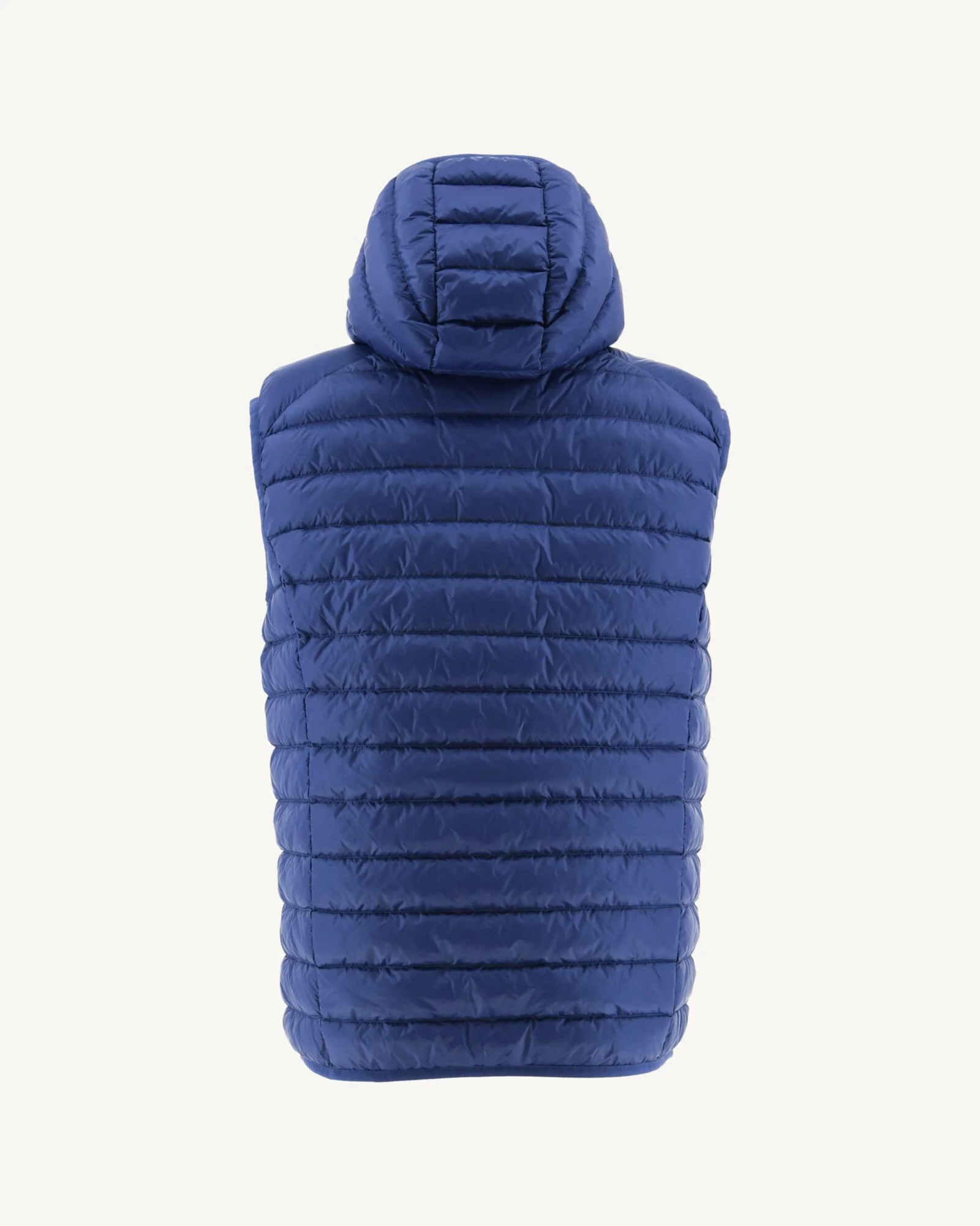 Sleeveless hooded padded jacket Pat blue jeans