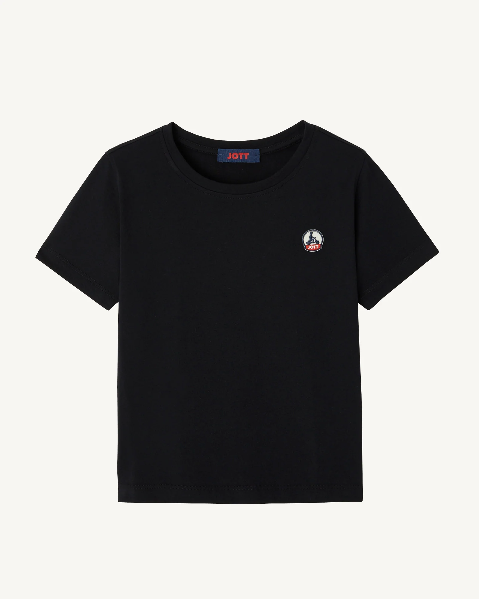 T-shirt Kid in organic cotton round neck Black Rio