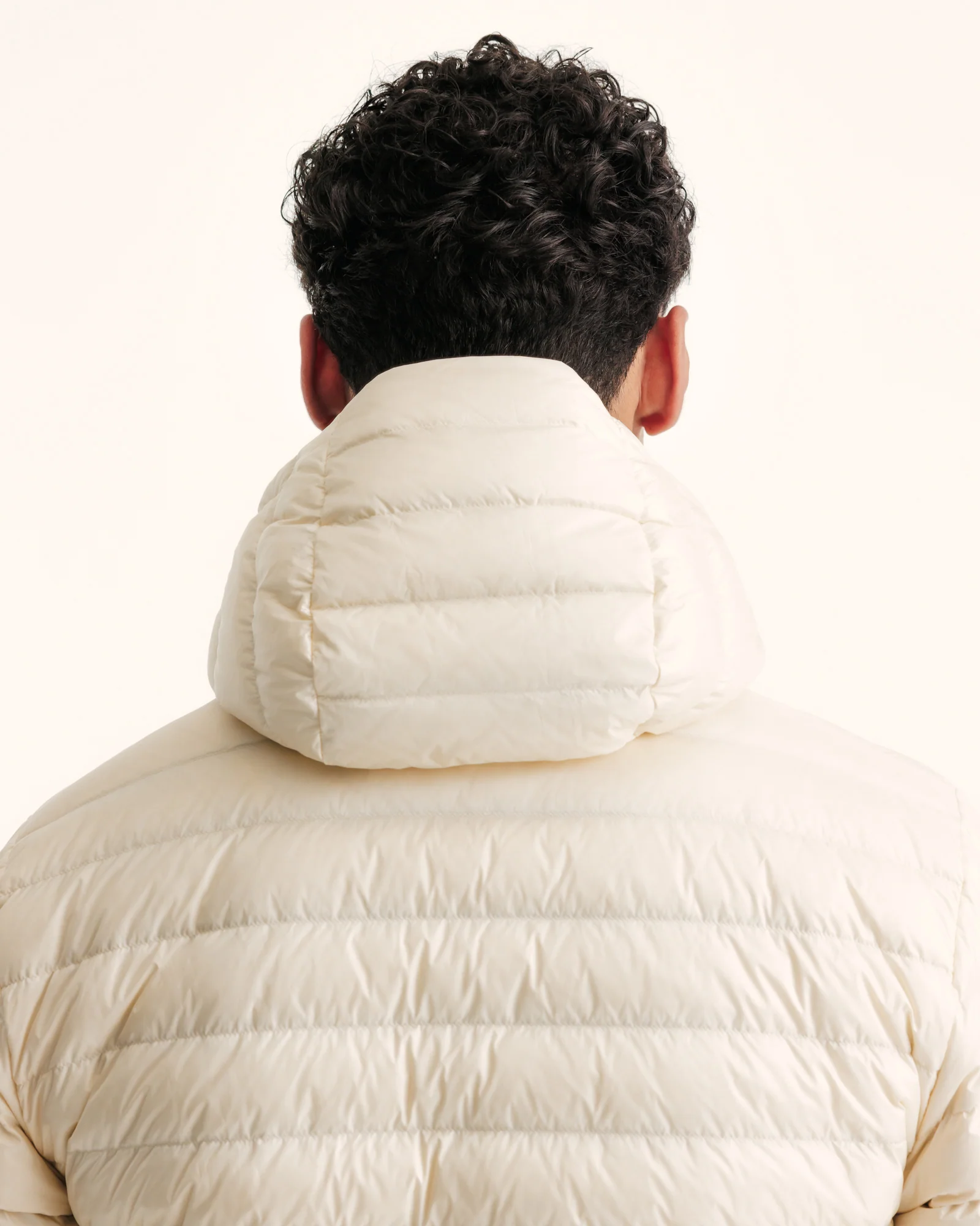 Down jacket reversible hooded Celadon green/Argile Bergen 2.0