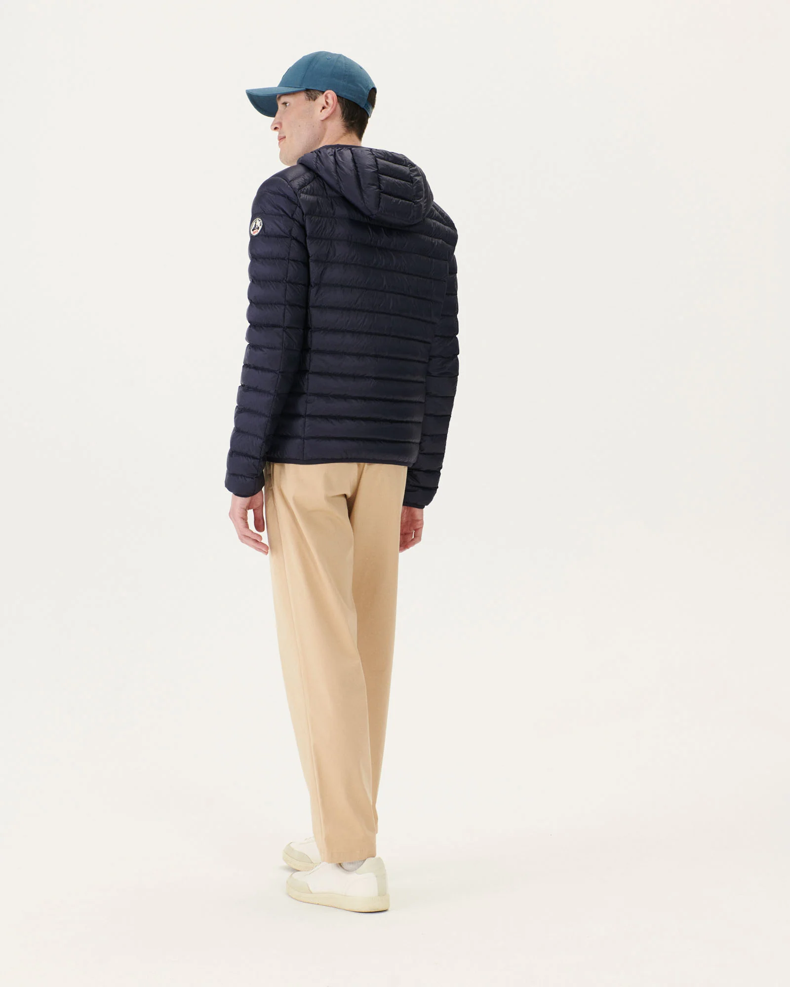 Light hooded down jacket Anthracite Nico