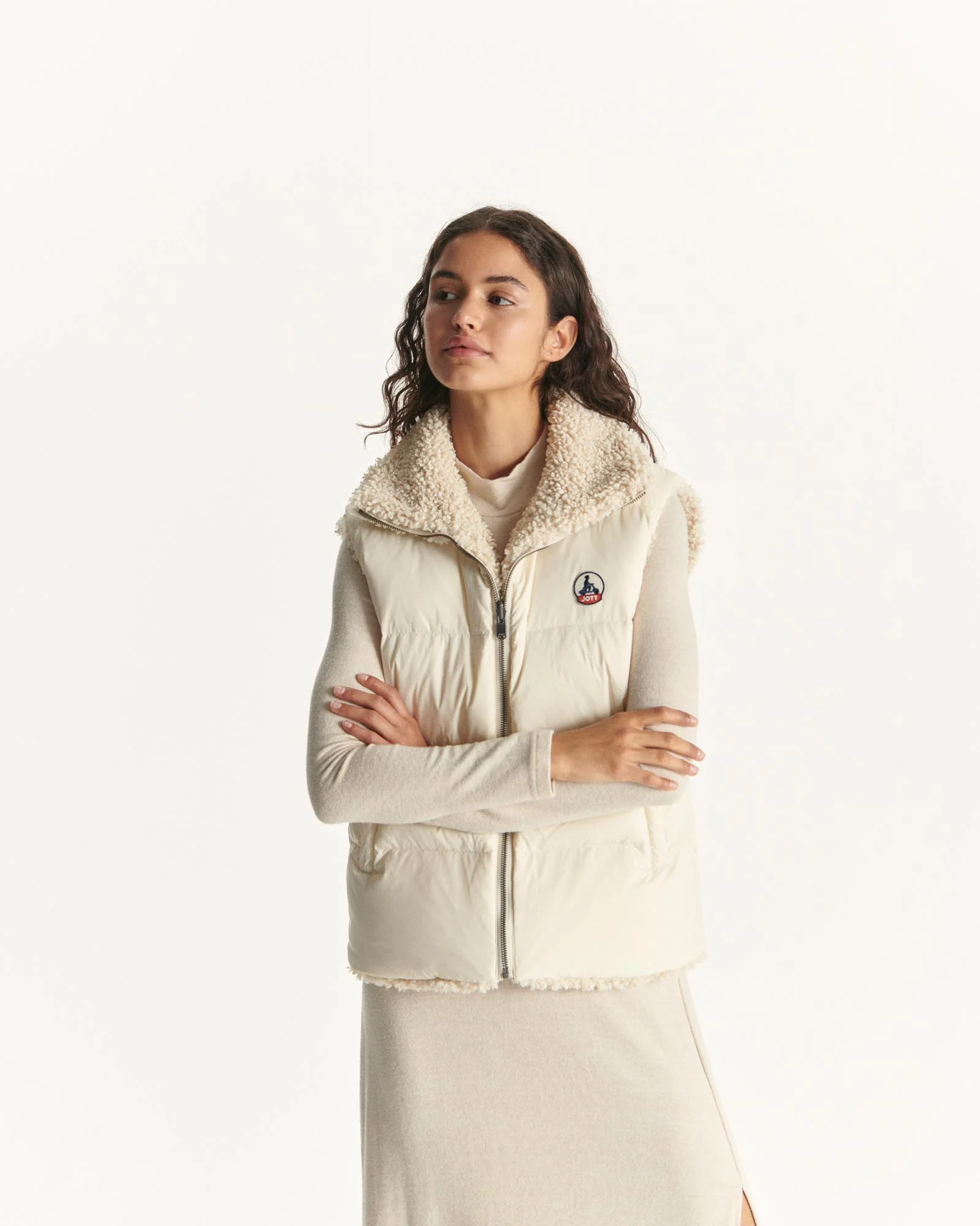 Down jacket sleeveless reversible Grand Froid Natural Daria 2.0
