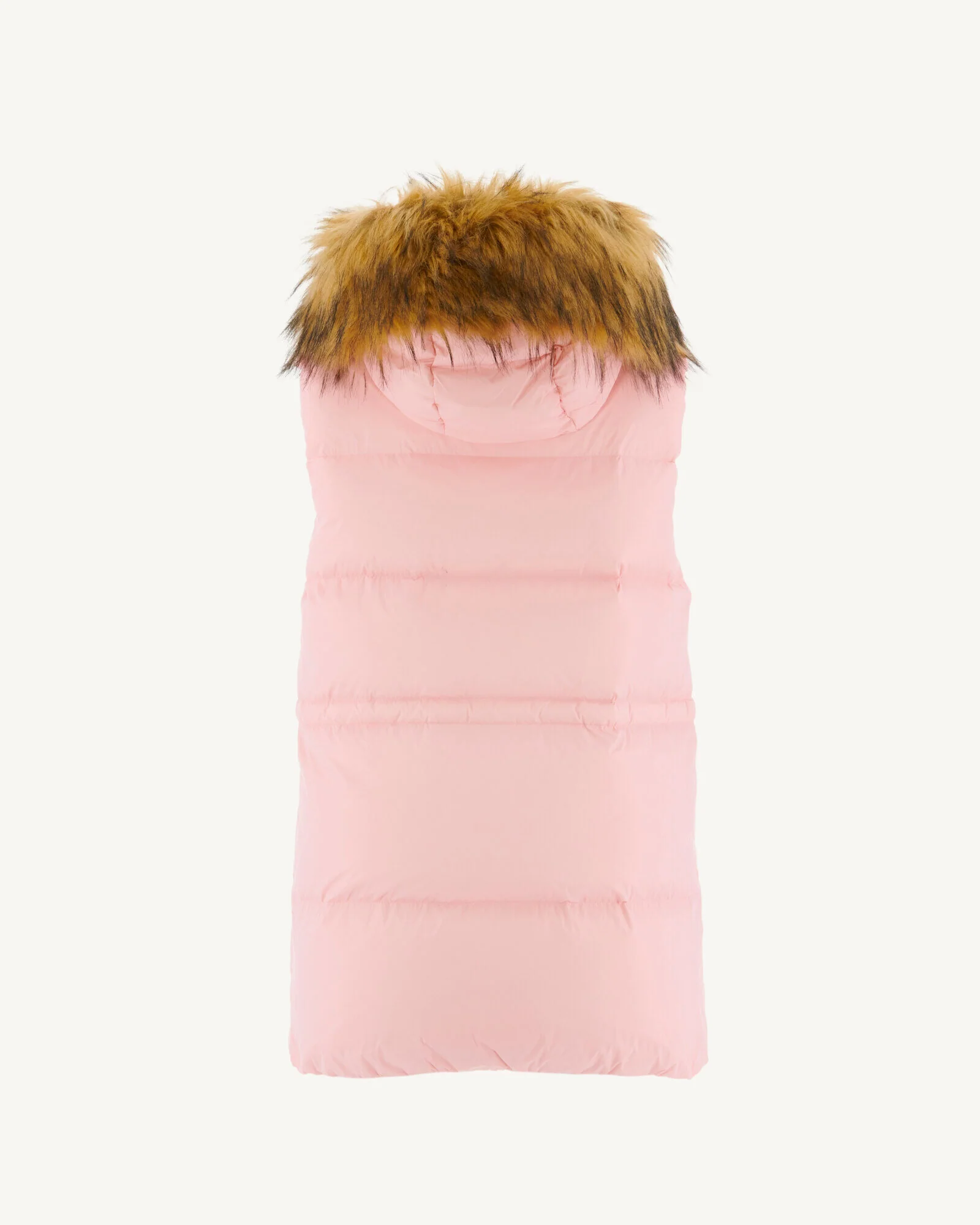 Down jacket sleeveless hooded Grand Froid Rose pêche Texas 2.0