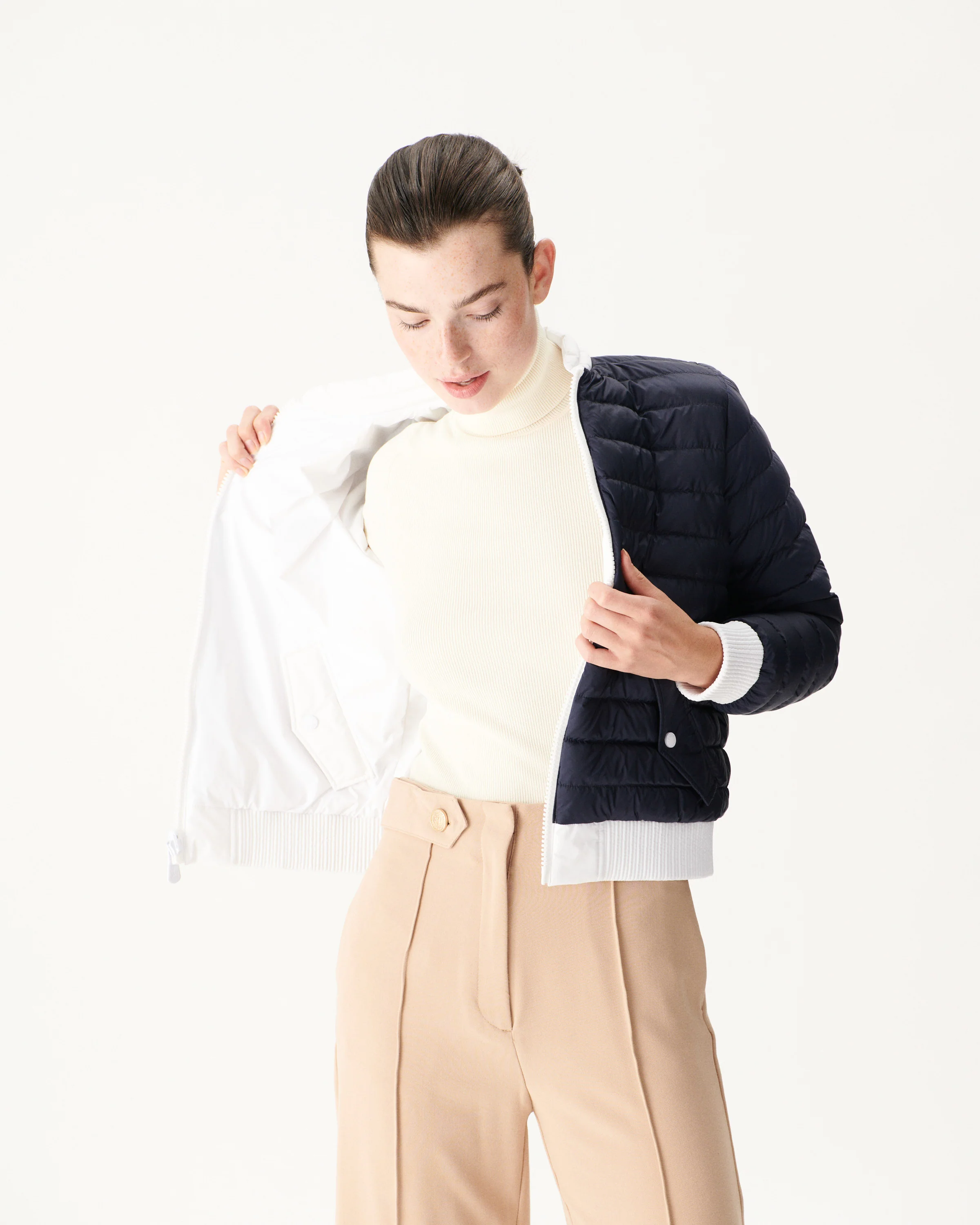 Reversible Black/Beige Hanoi Down Jacket