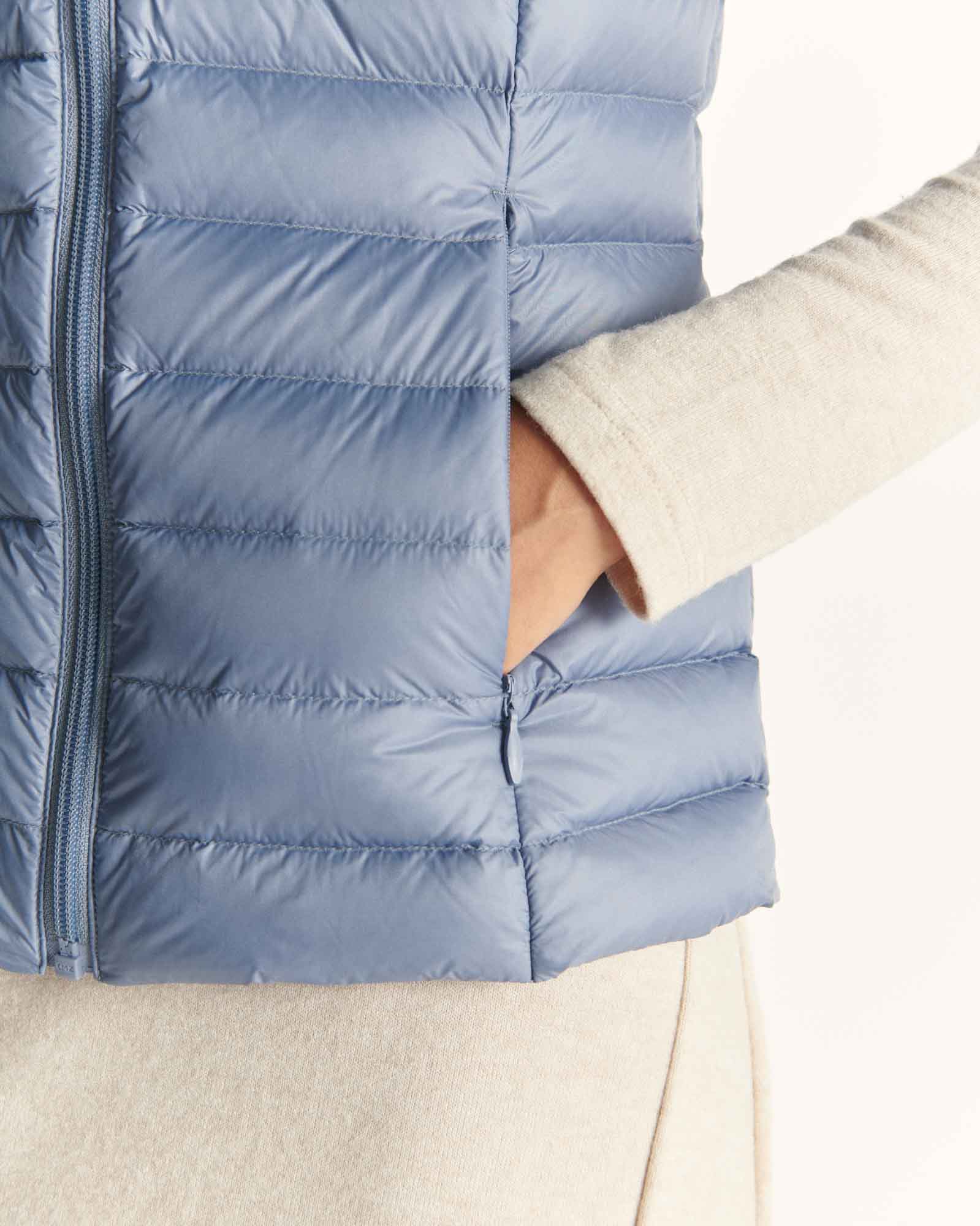 Light Sleeveless down jacket Anthracite Seda