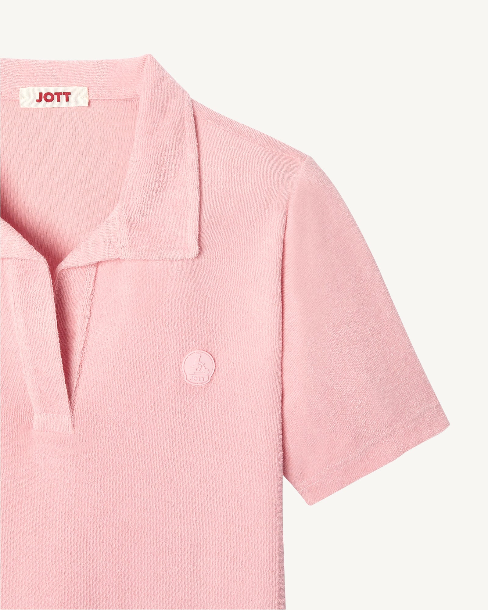 Anya pale mauve straight-cut polo dress