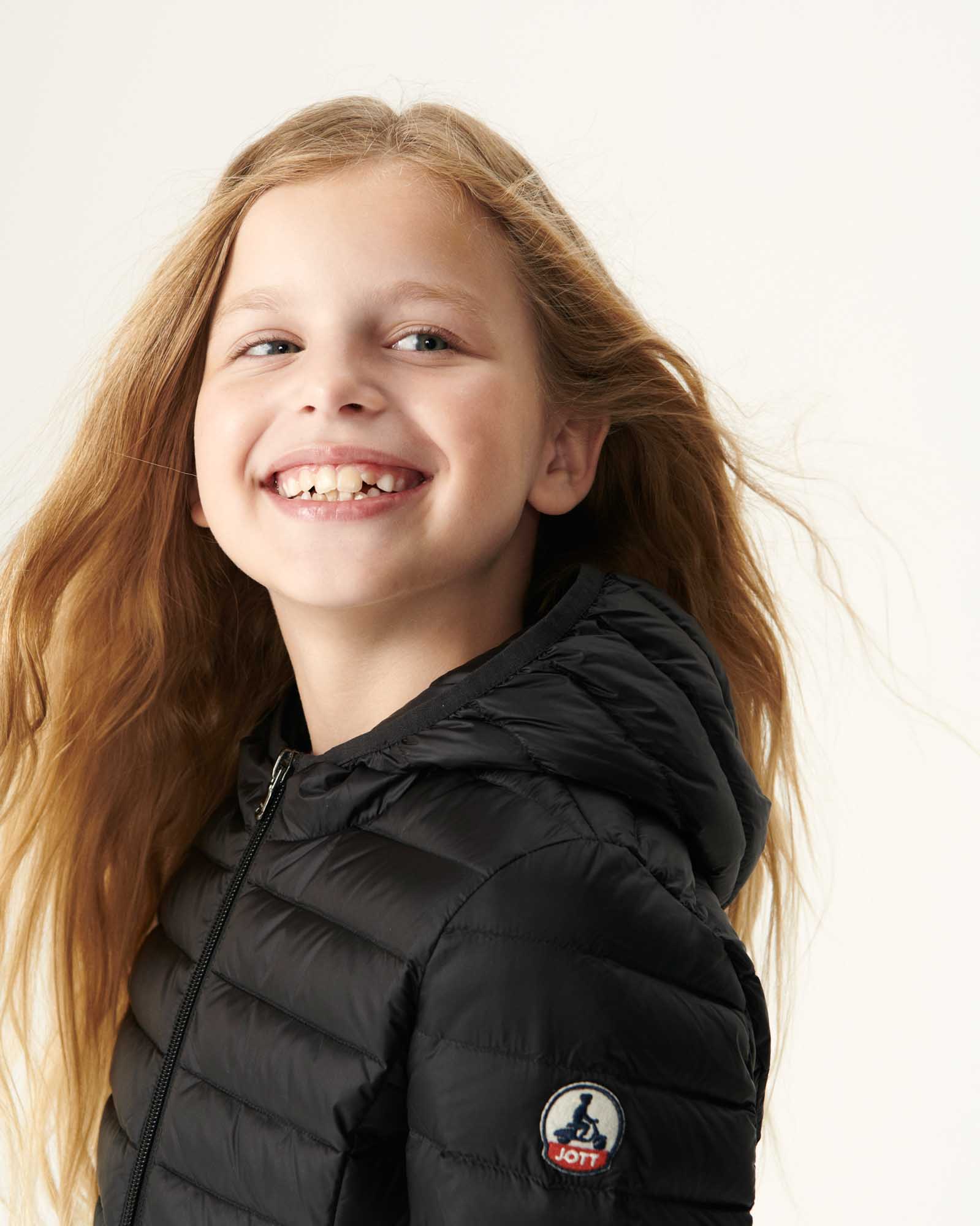 Children's Anthracite Carla lightweight hooded down jacket