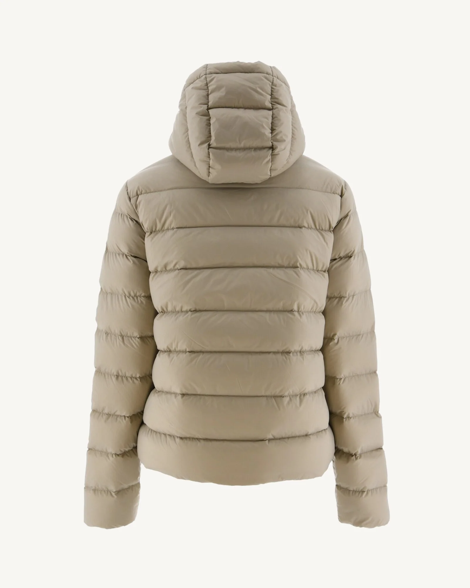 Straight hooded padded jacket Beige Jane