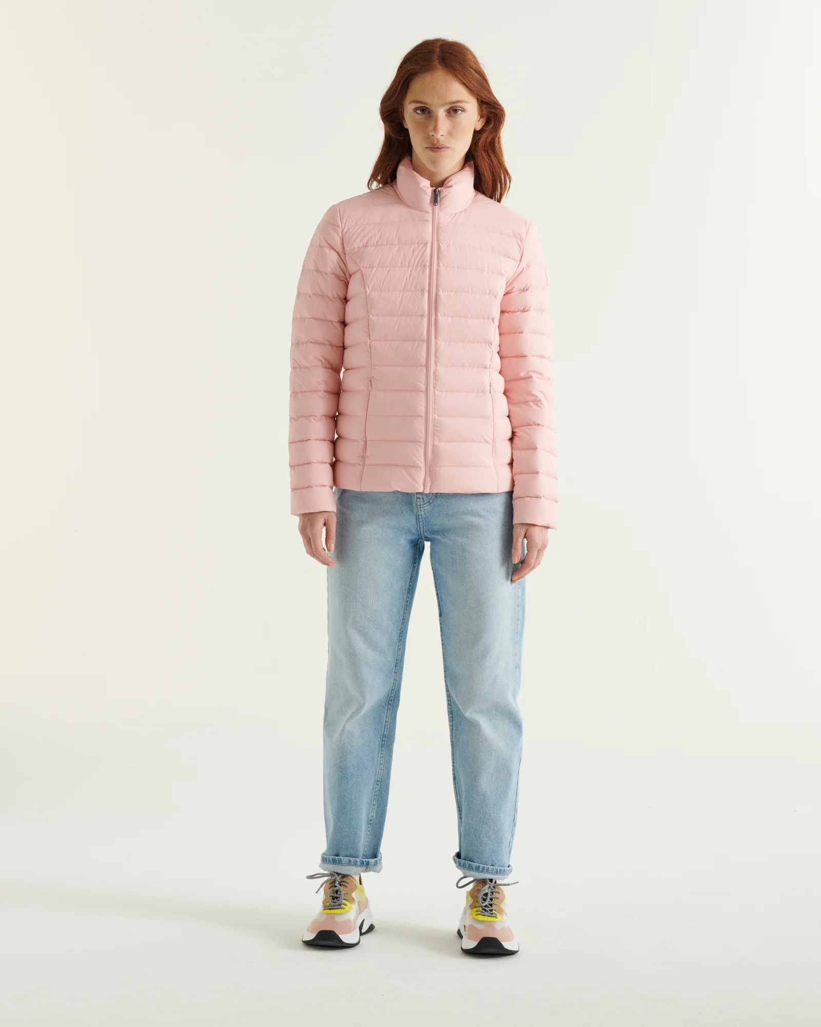 Down jacket stretch light Peach pink Maia
