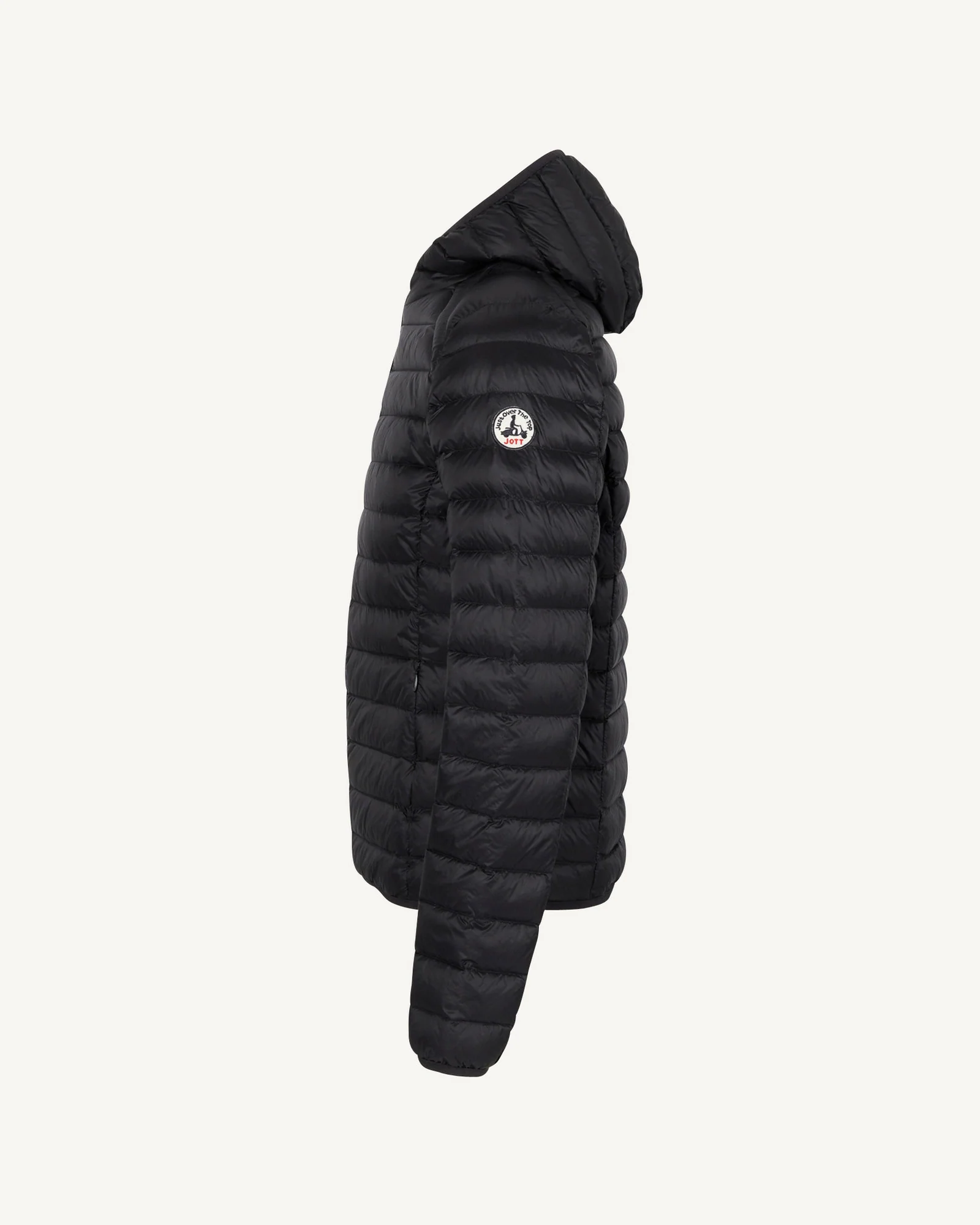 Light hooded down jacket Anthracite Nico