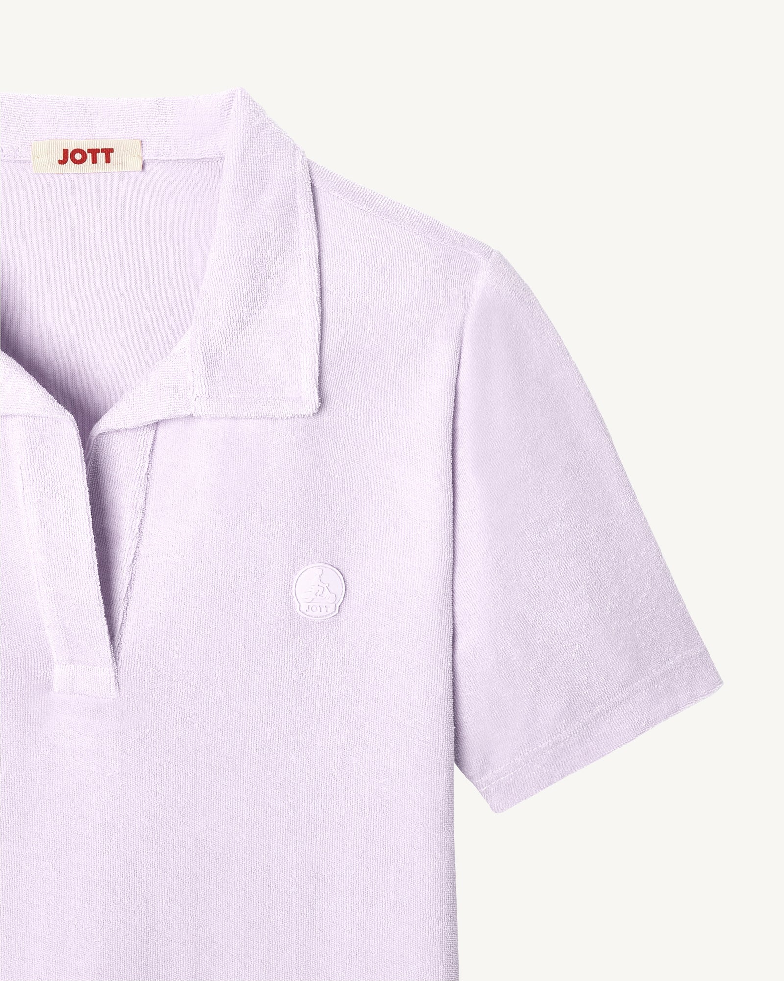 Anya pale mauve straight-cut polo dress