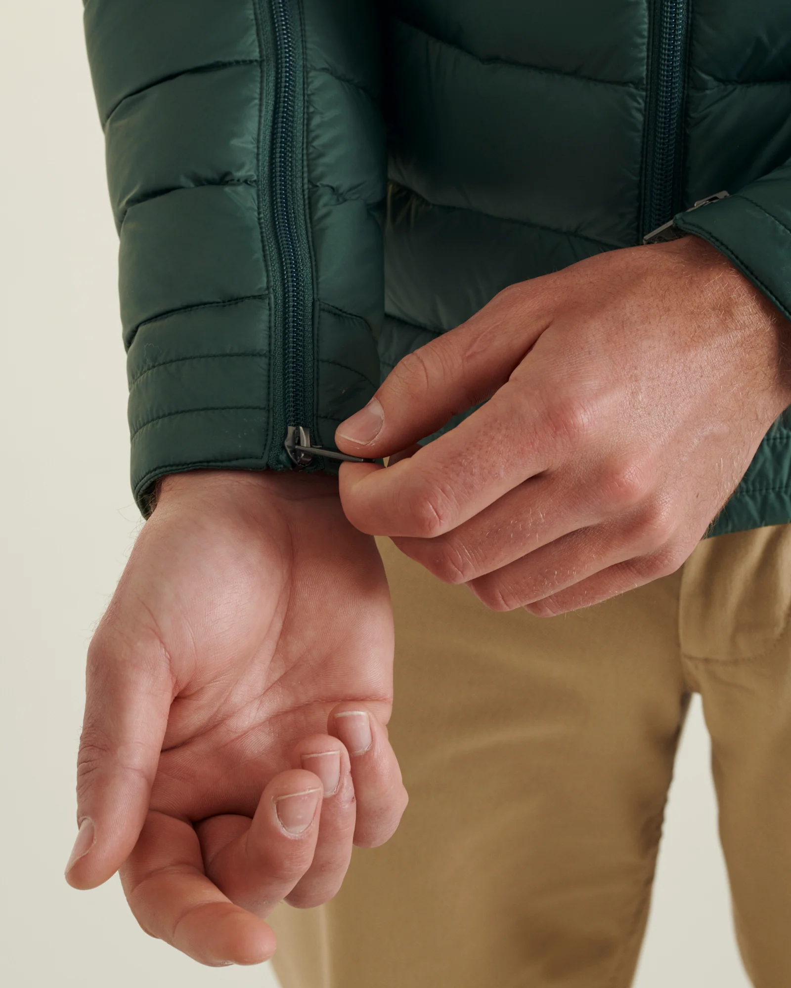 Down jacket Marine David biker cut