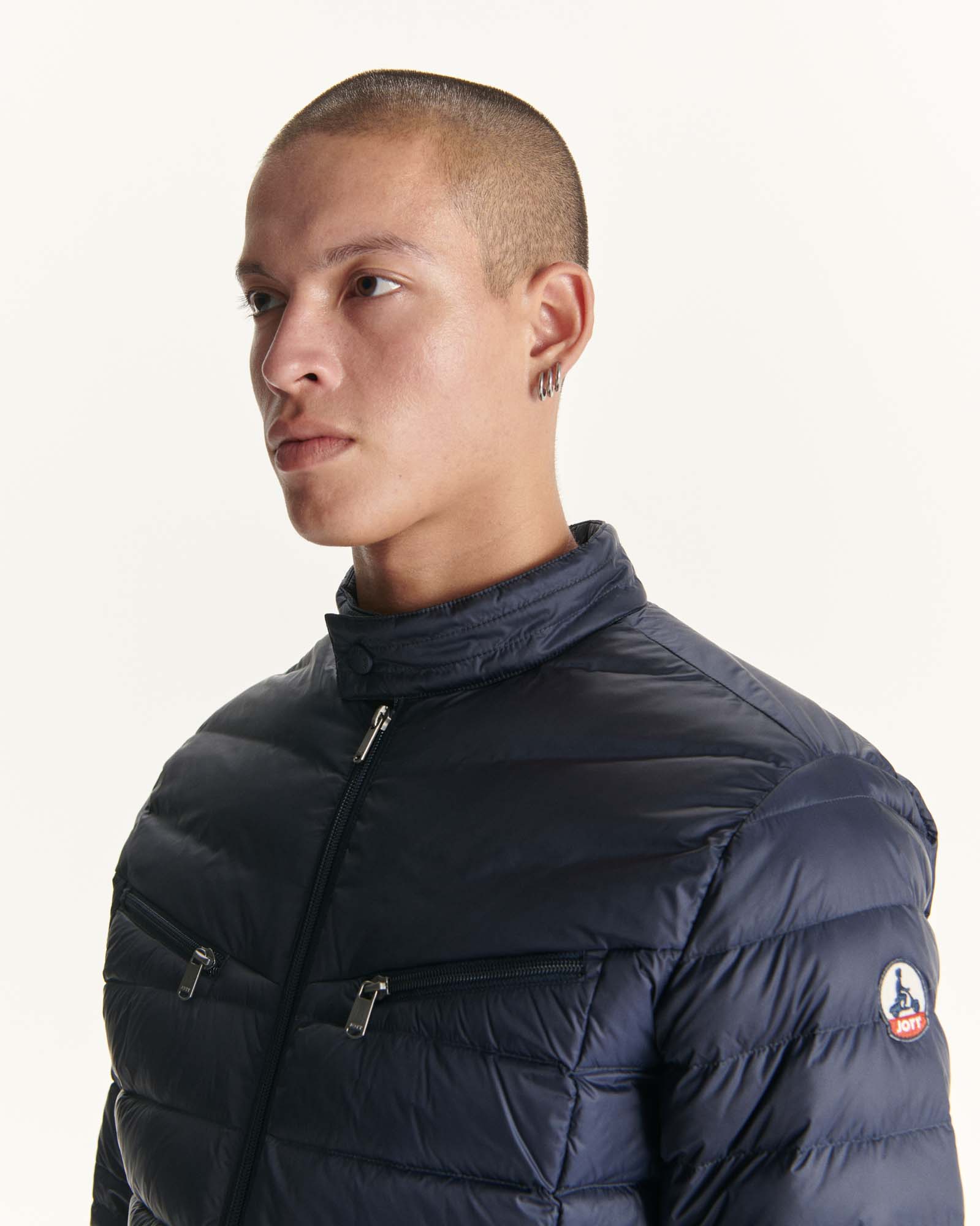 Down jacket Marine David biker cut