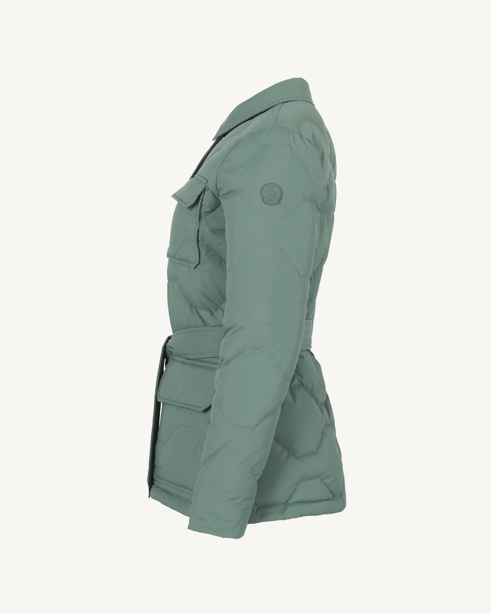 Down jacket Ultralight saharienne Celadon green Carmen