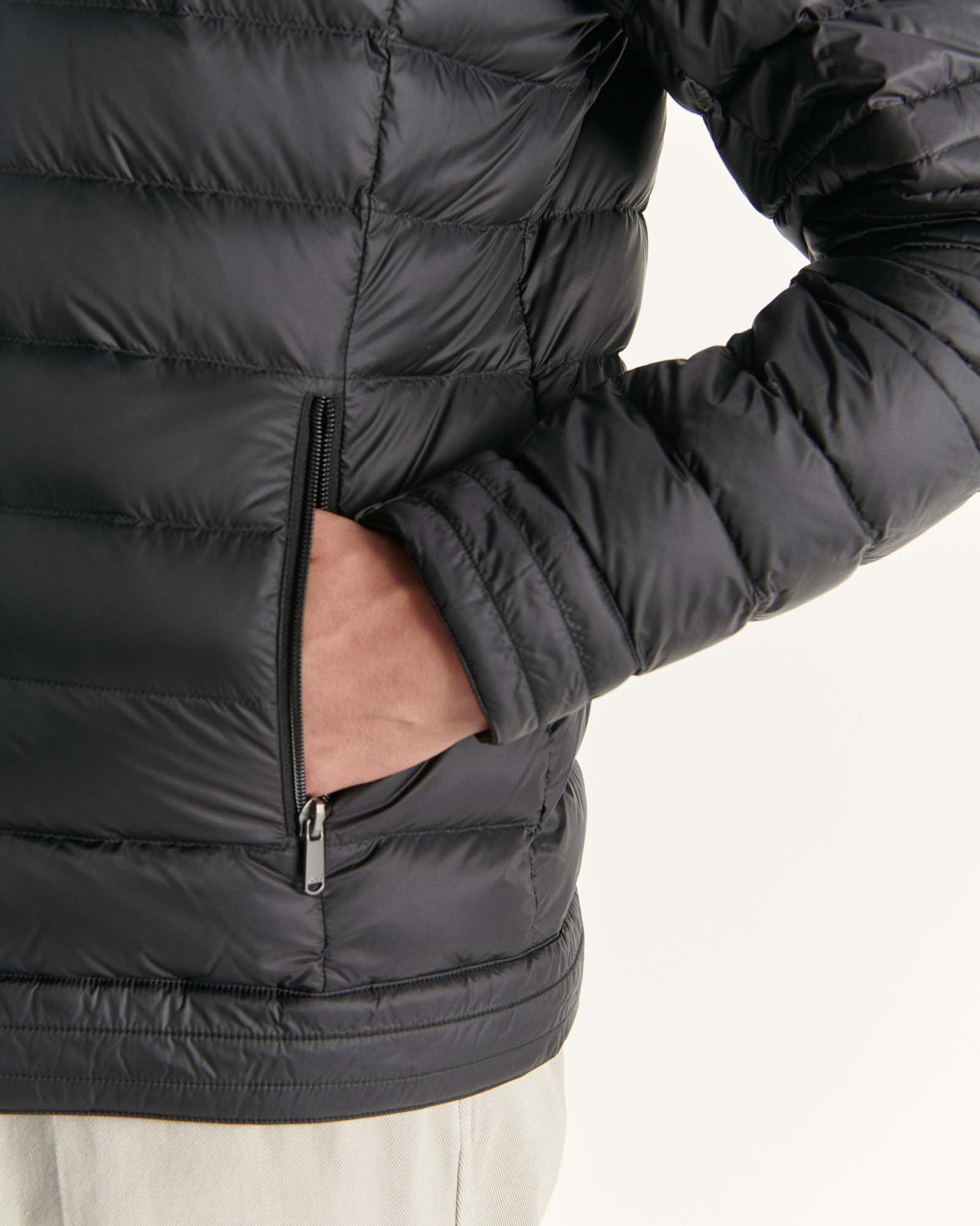 Down jacket Marine David biker cut