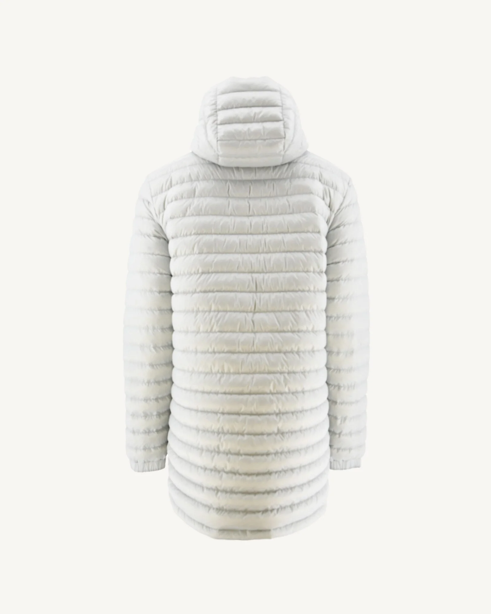 Long reversible hooded down jacket Black/Light gray Amsterdam