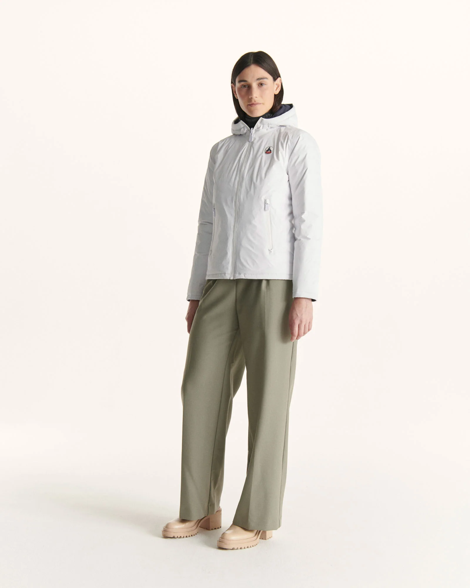 Reversible down jacket Pale pink/Aubergine Vienna