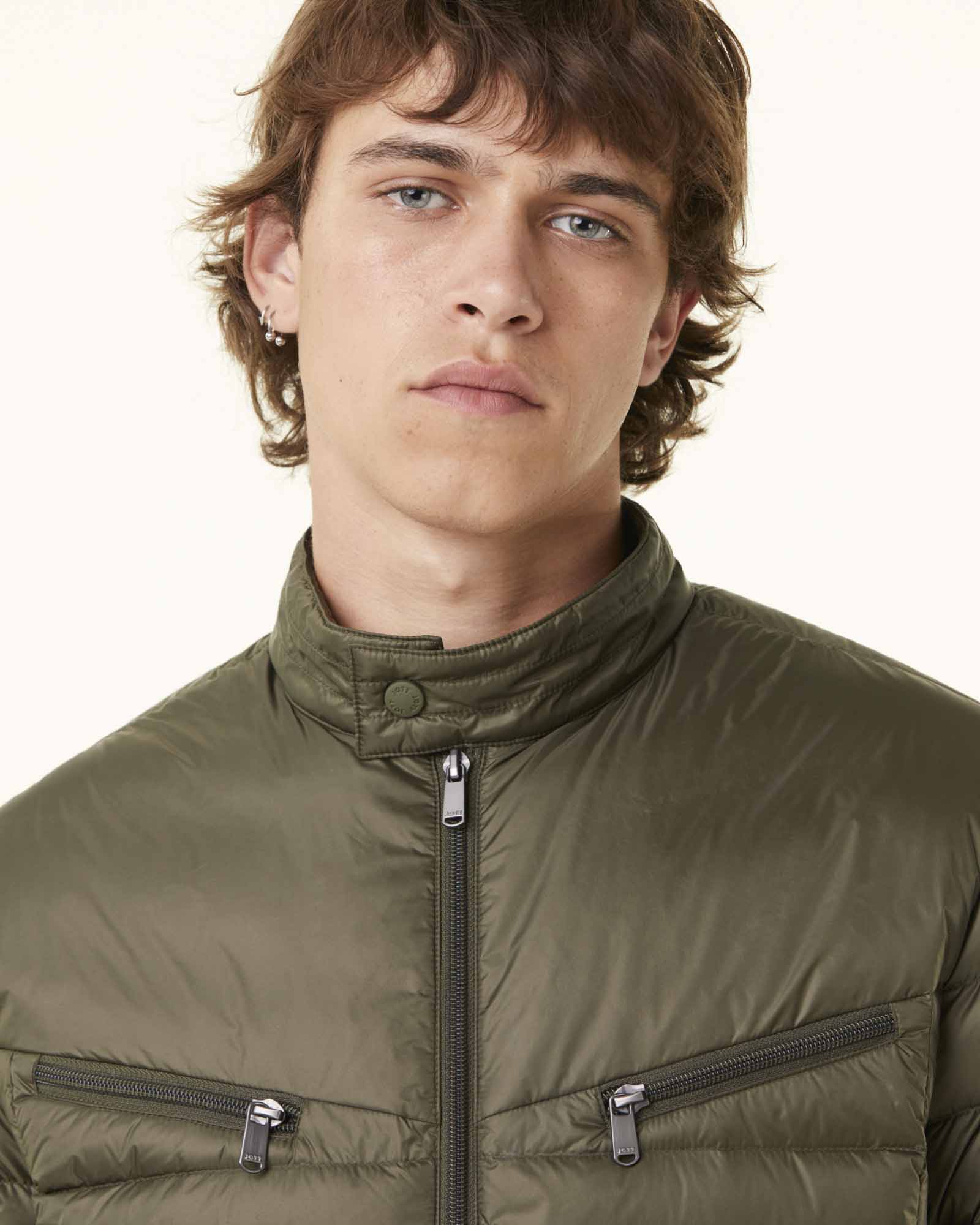 Down jacket Marine David biker cut