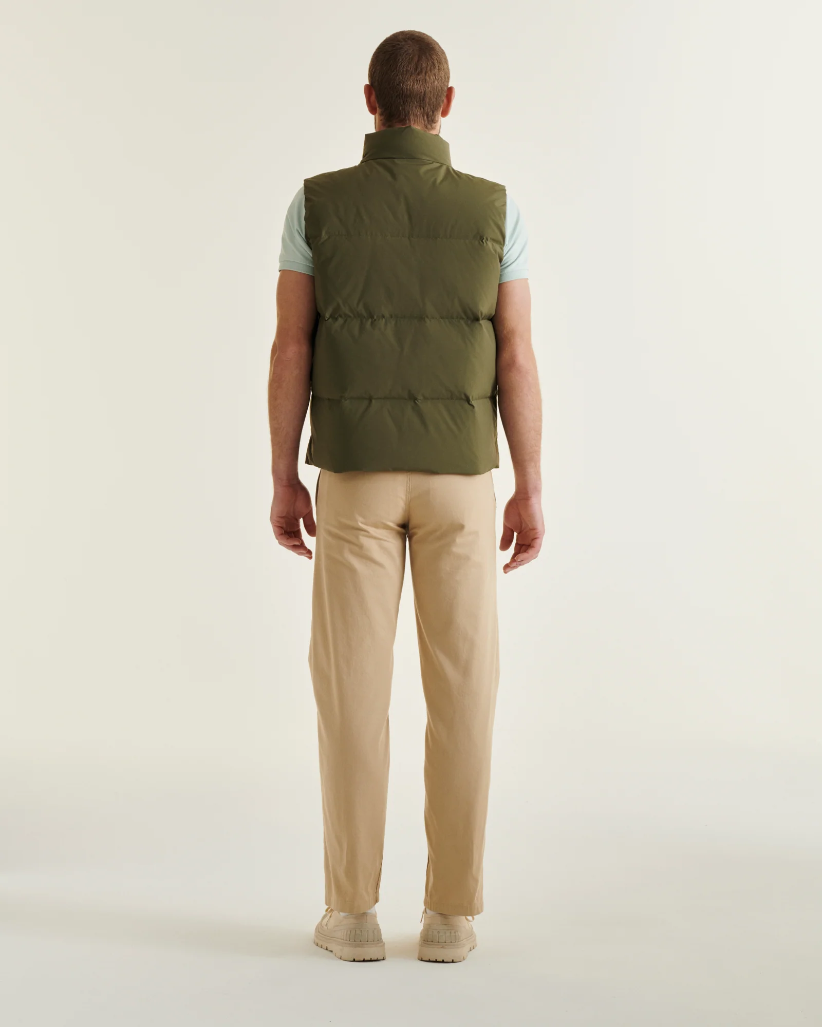 Down jacket mixed sleeveless 'Puffer' spirit Clay Nagano