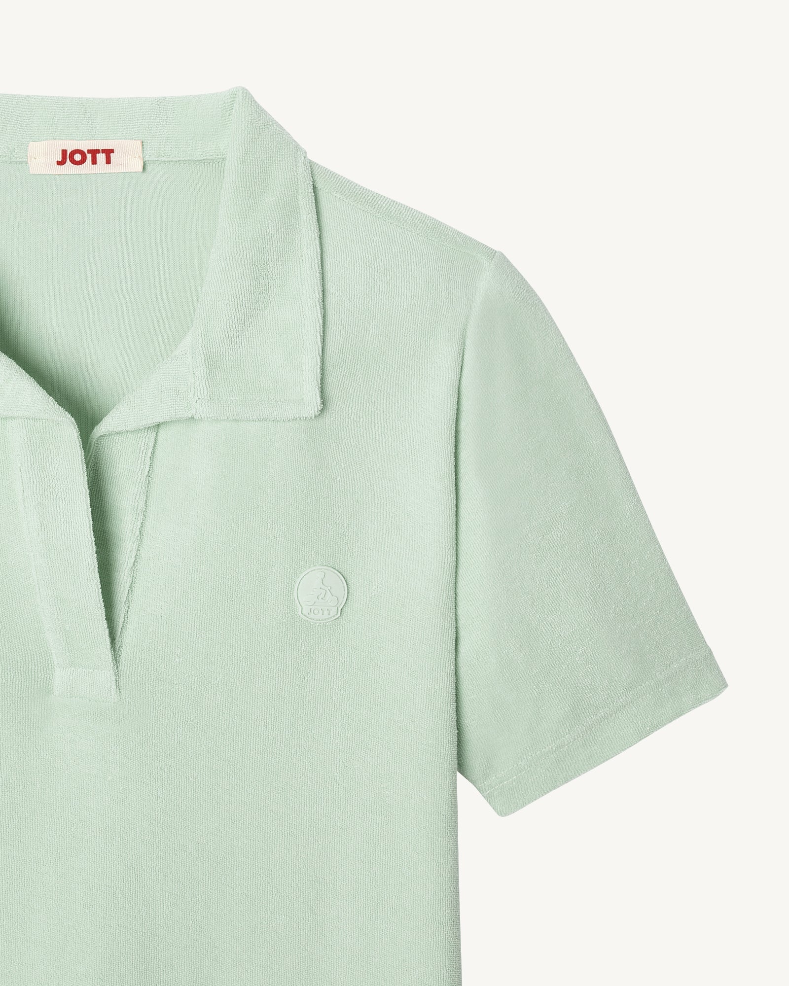 Anya pale mauve straight-cut polo dress