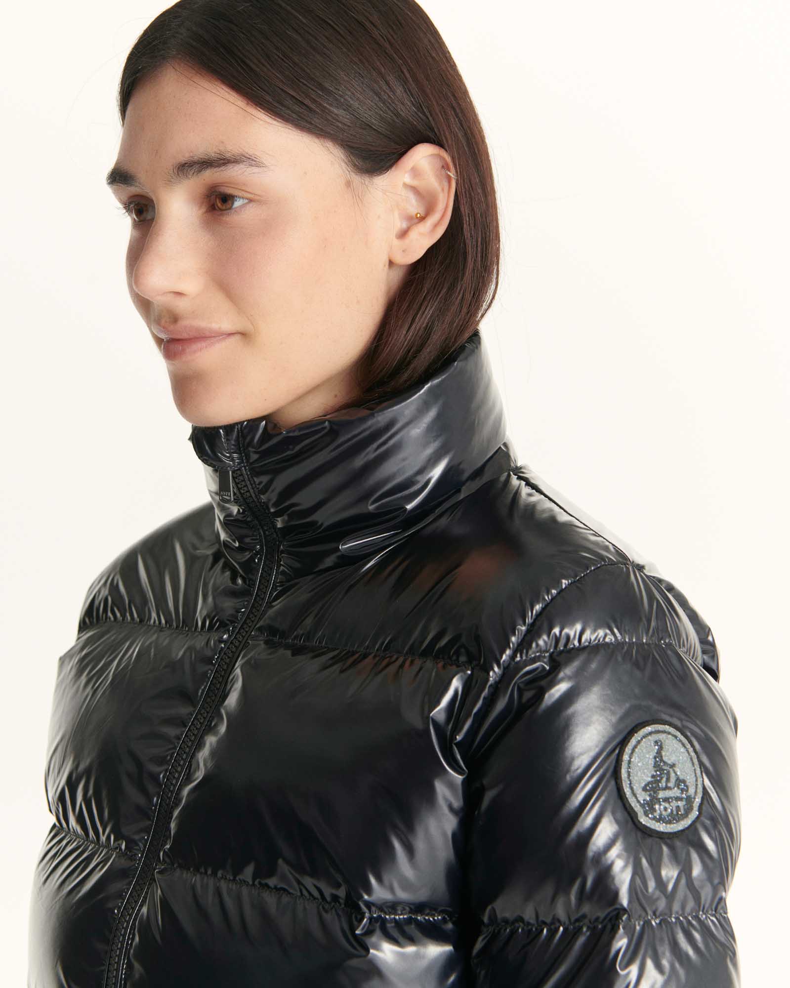 Down jacket lacquered with crystals Swarovski®️ Grand Froid Noir Cardiff