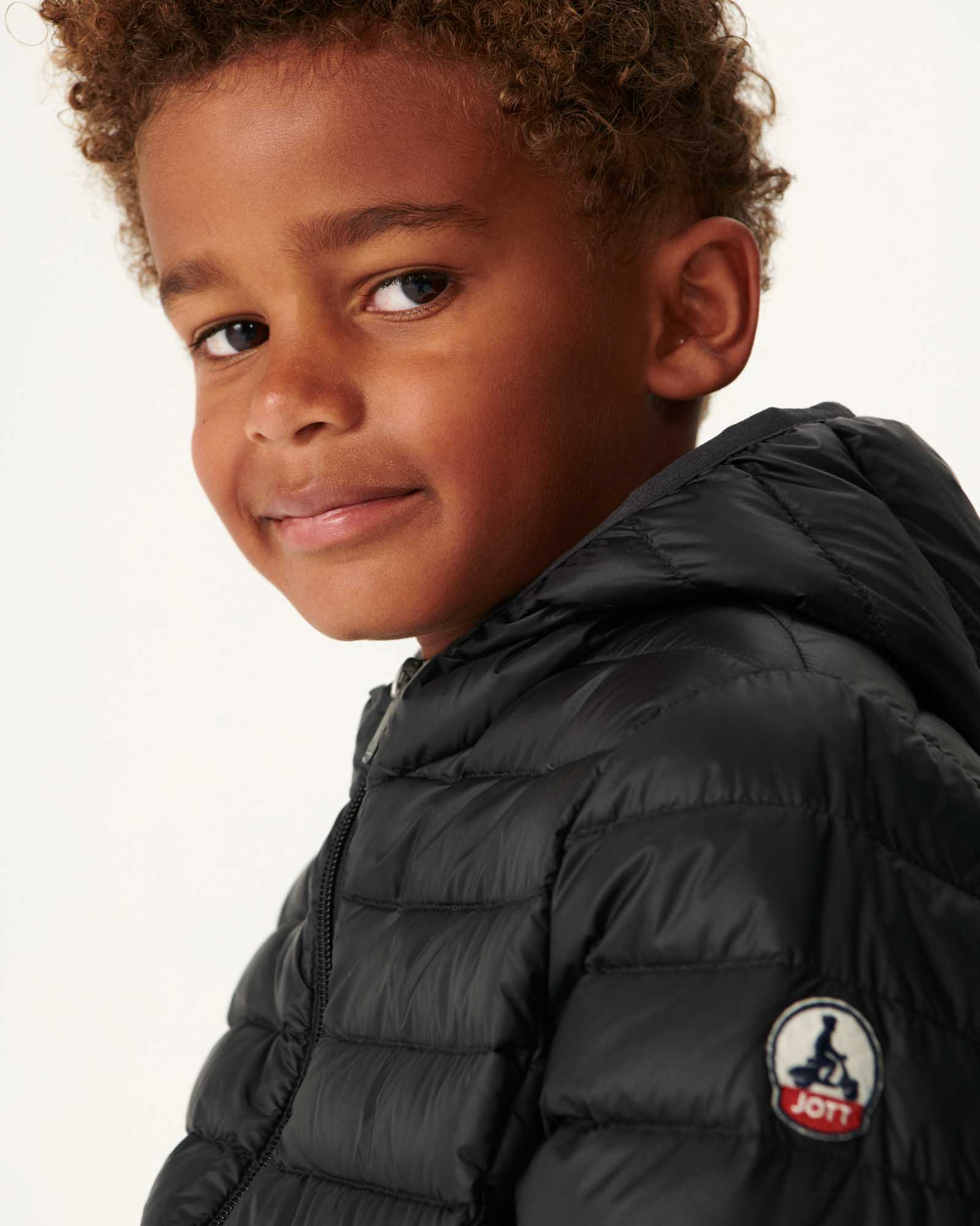 Child's lightweight hooded down jacket Taupe Hugo