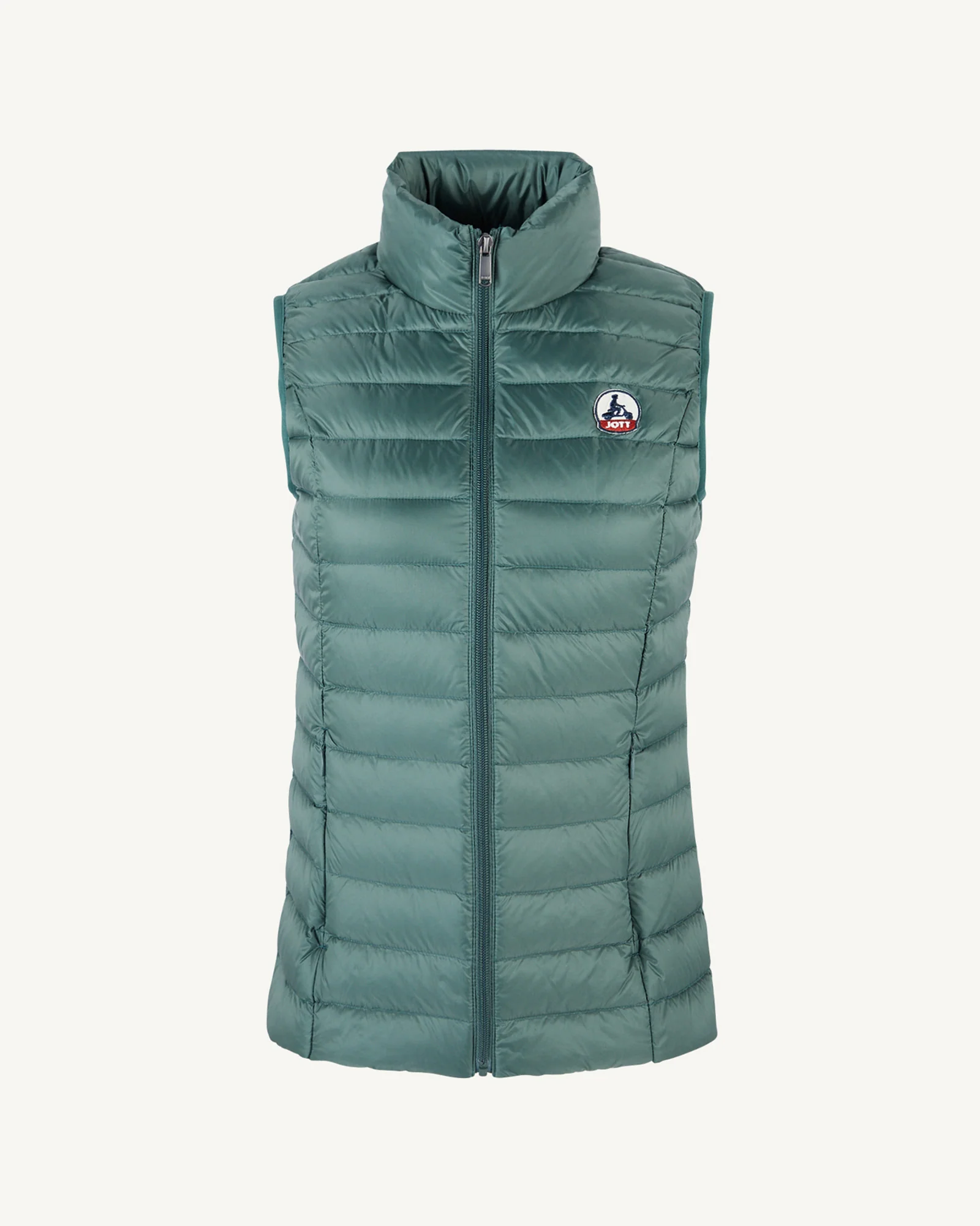Down jacket light sleeveless Celadon green Seda
