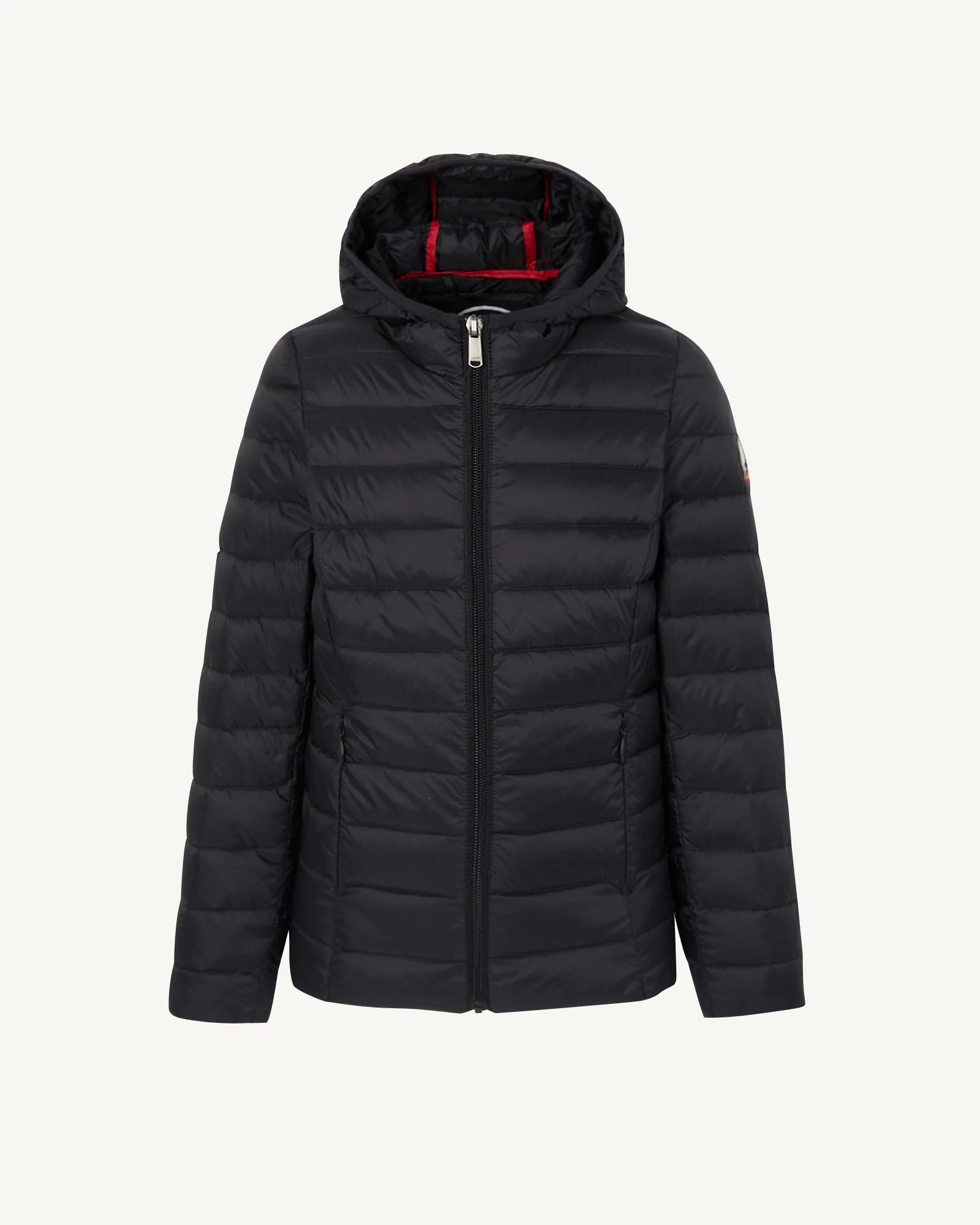 Children's light hooded down jacket Black Carla