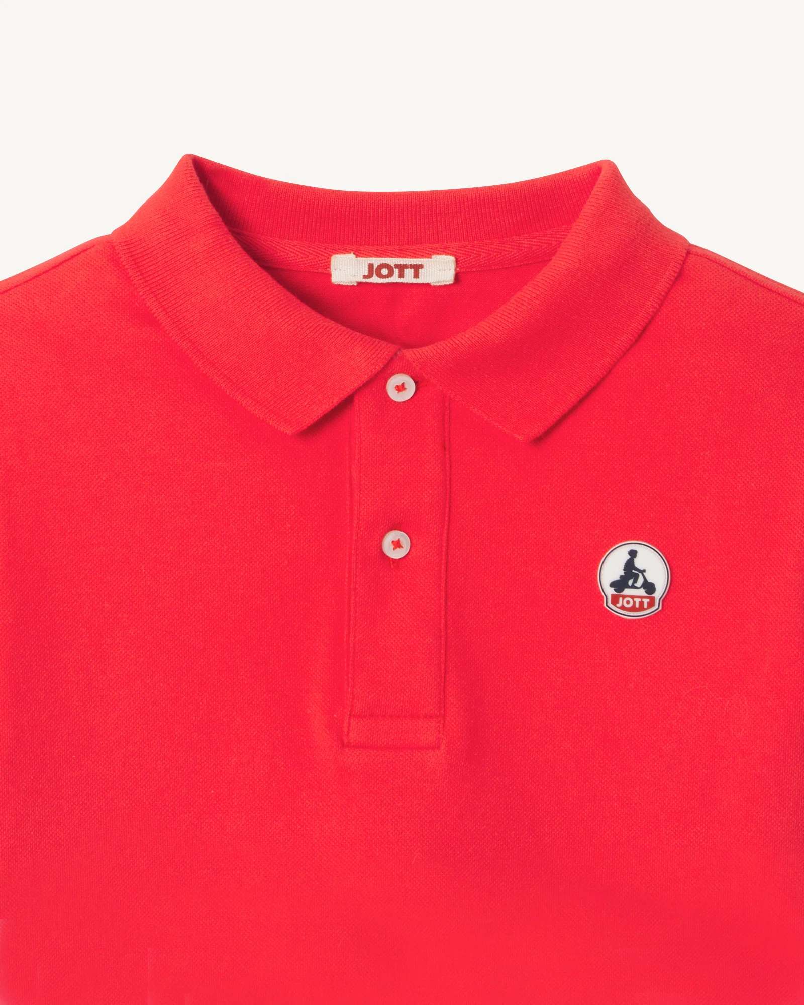 Polo Kid in organic cotton Bright red Salvador
