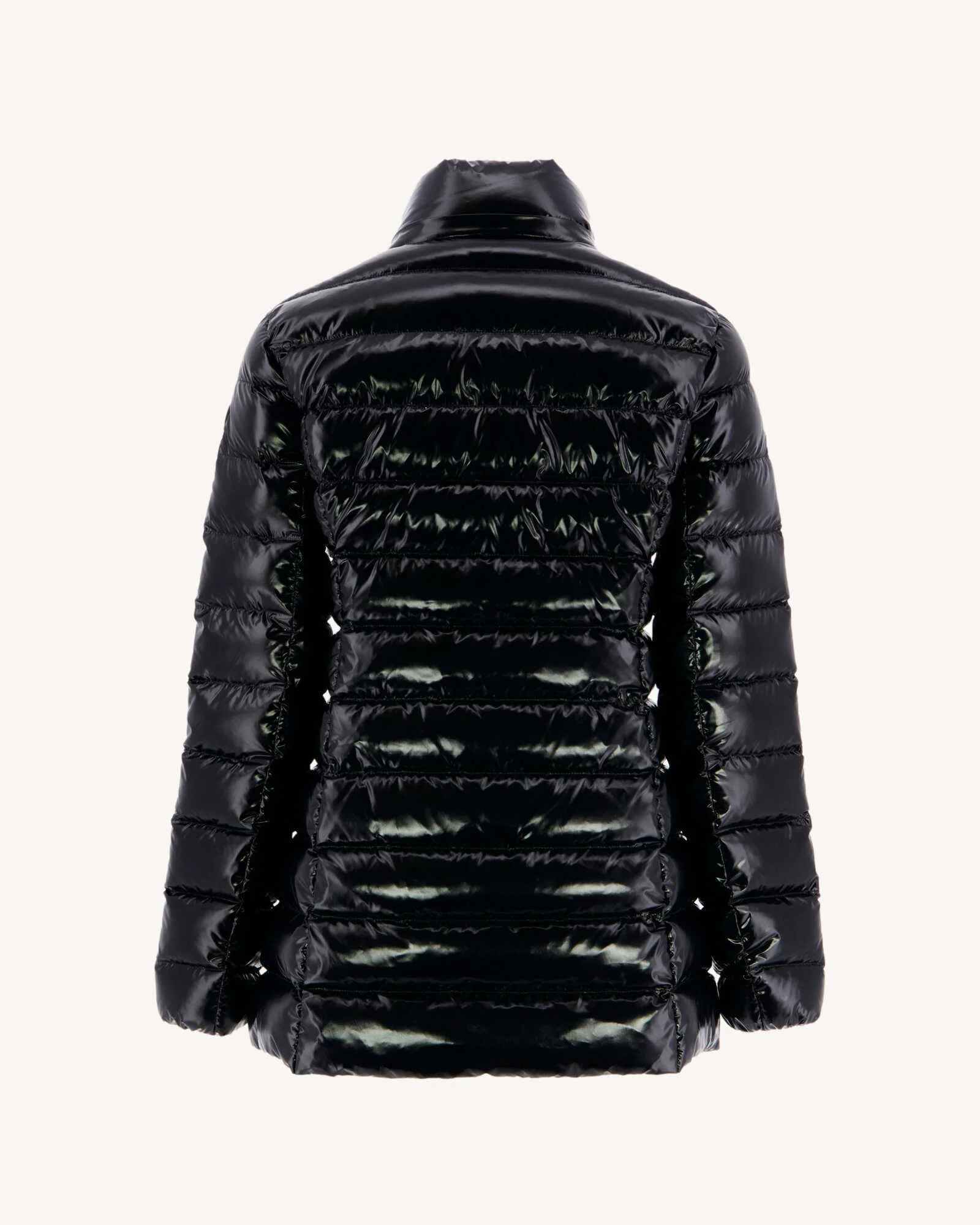 Down jacket mid-length Grand Froid Pearl Black lacquered