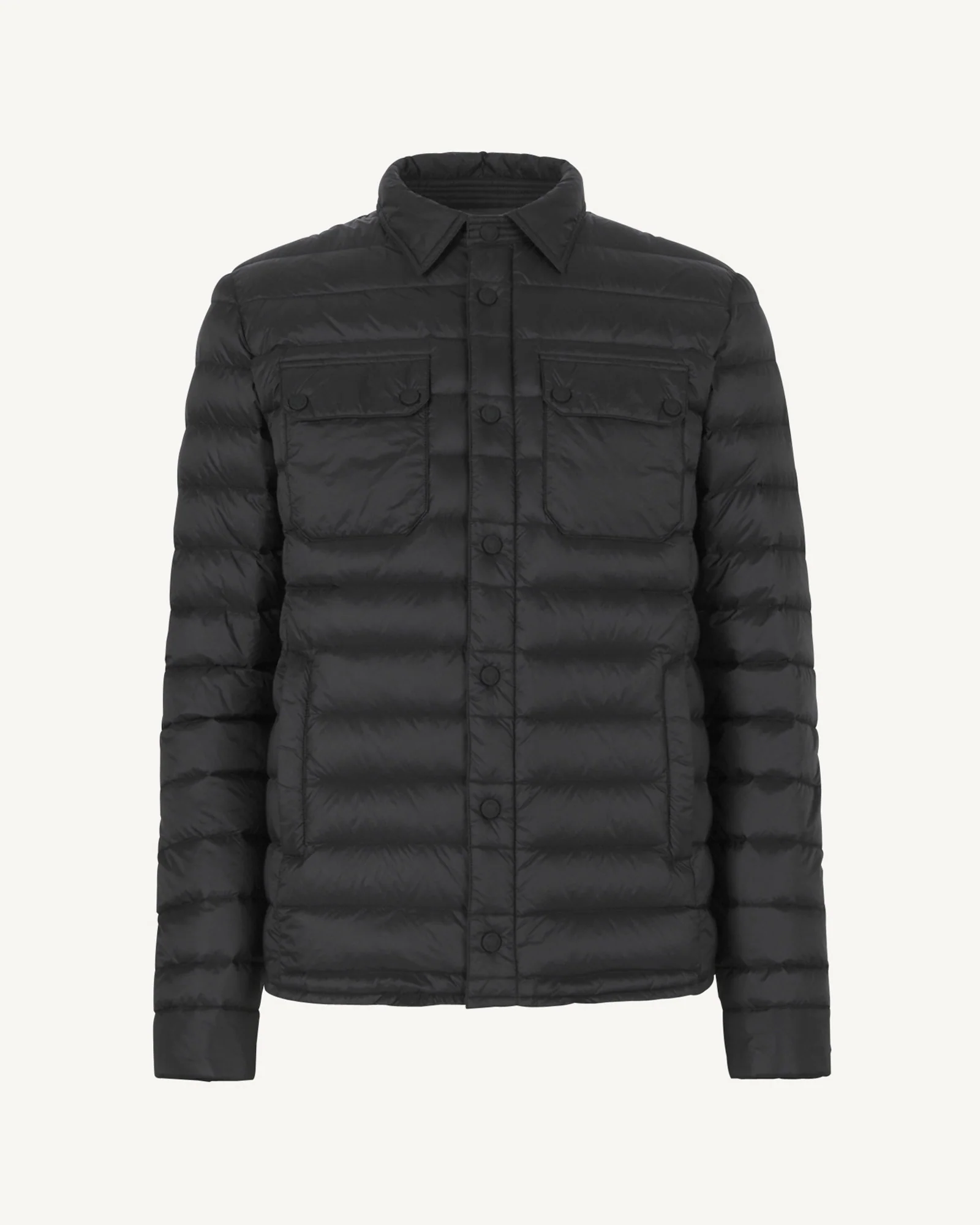 Light padded jacket with shirt collar Black Cris
