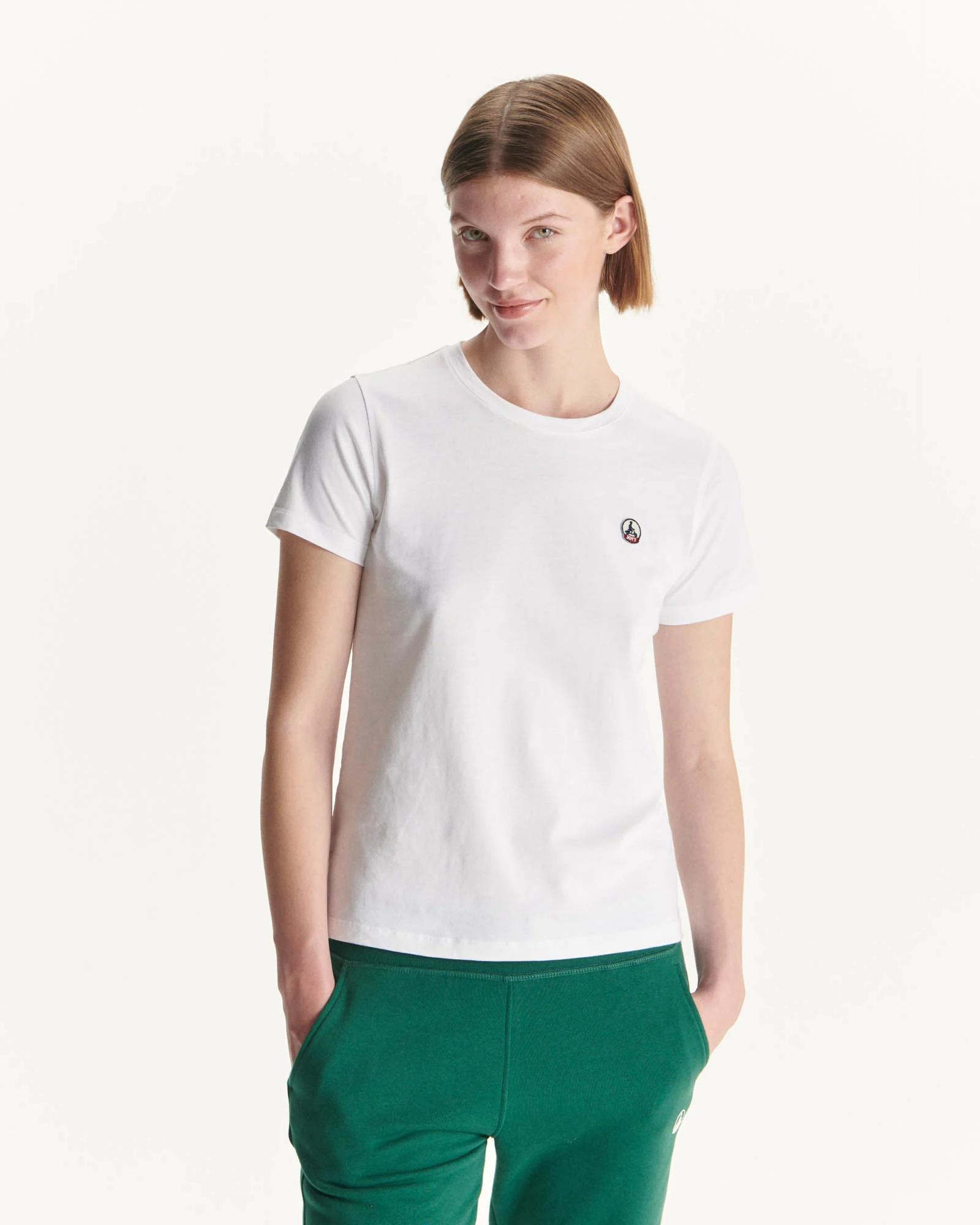 Round neck t-shirt White Rosas