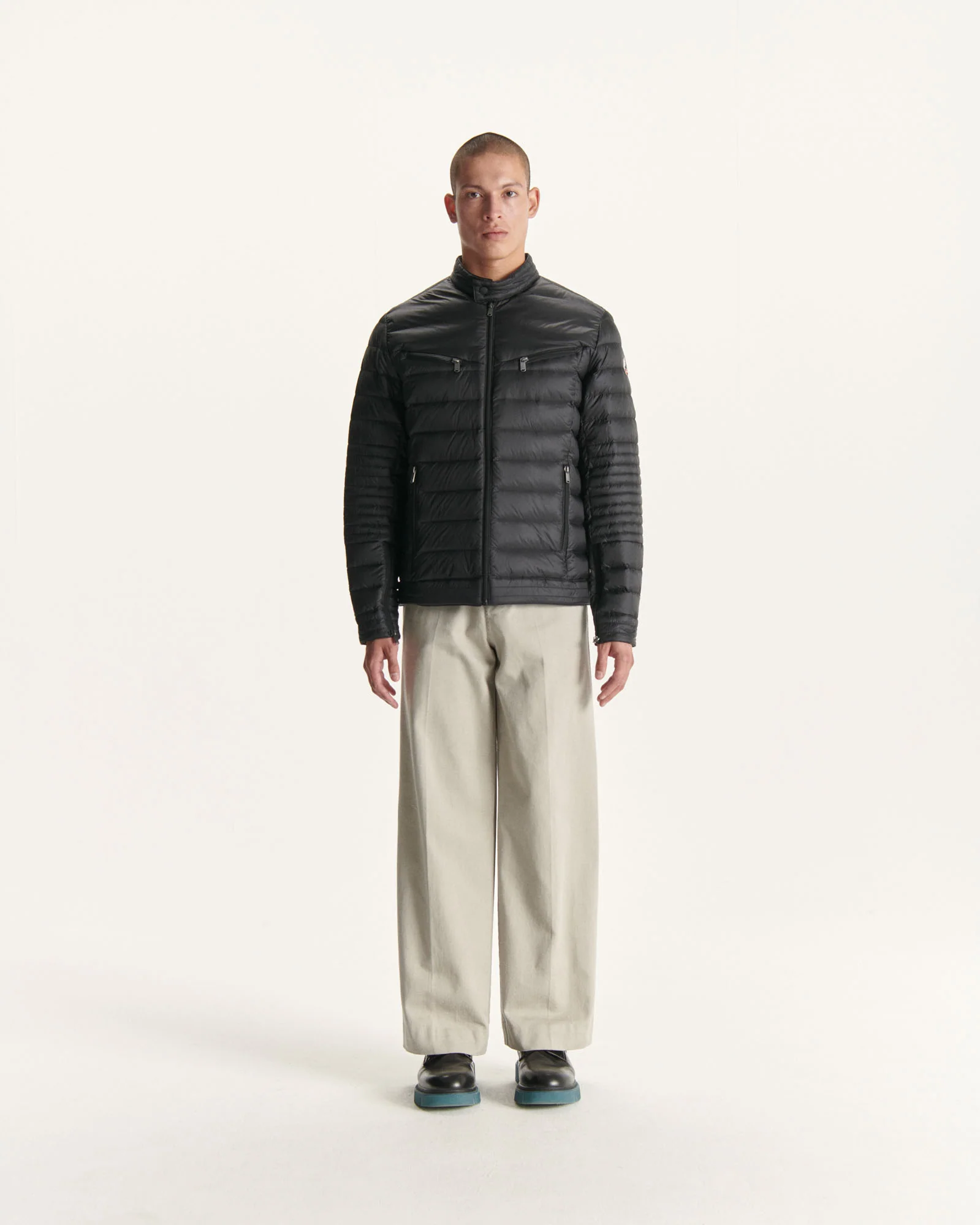 Down jacket Marine David biker cut