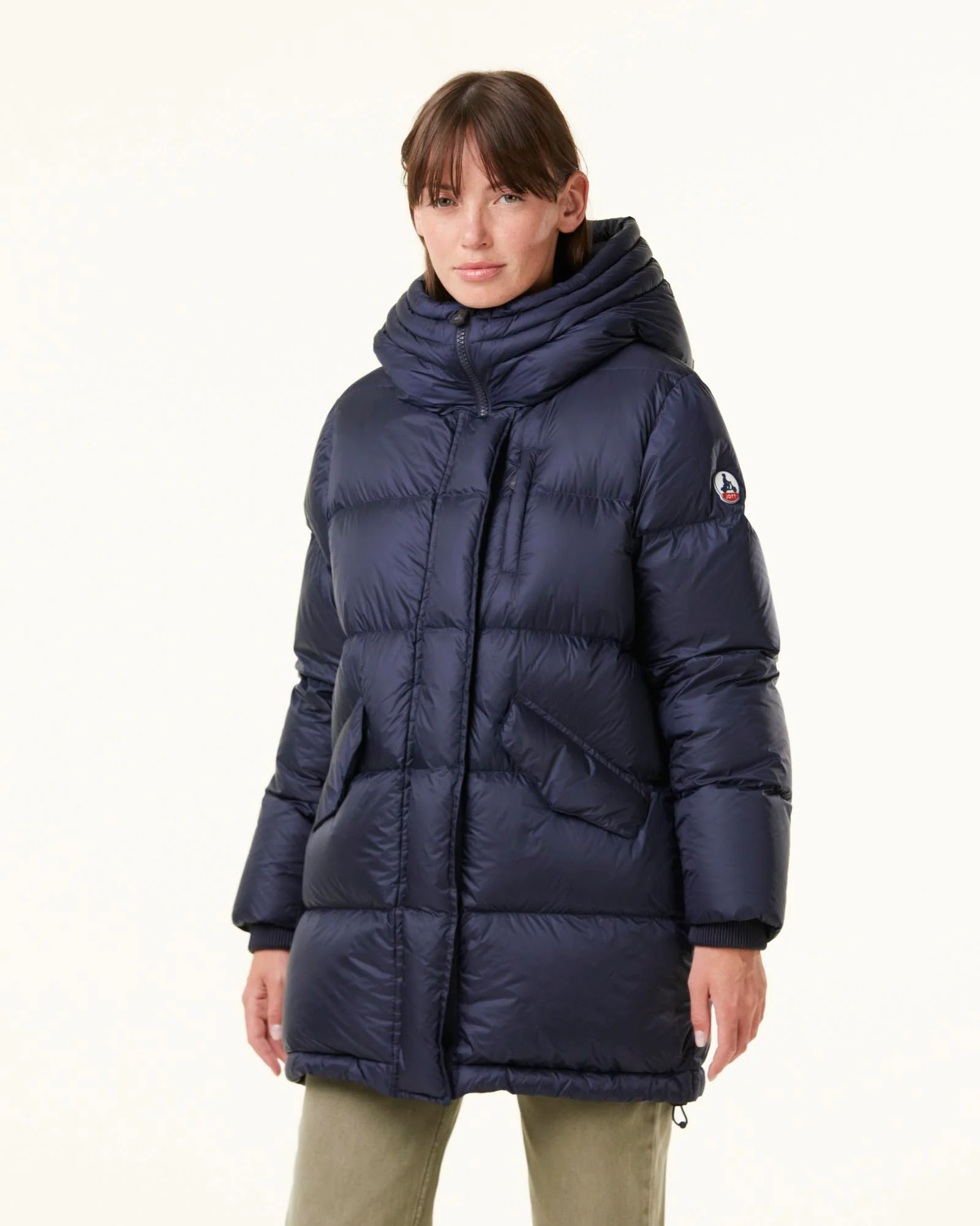 Navy Delhi Great Cold Hooded Down Jacket