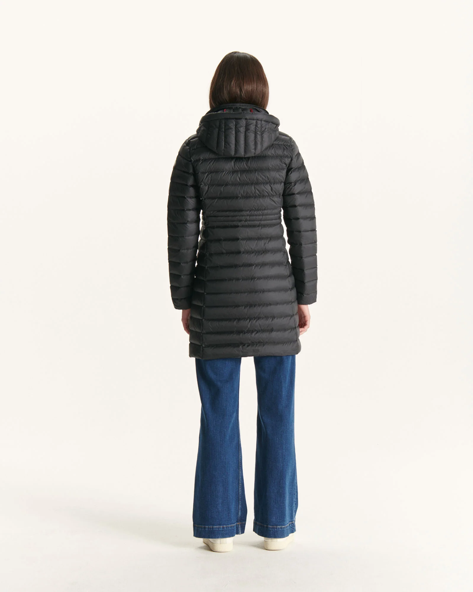 Down jacket long hoodie Beige Vero 2.0